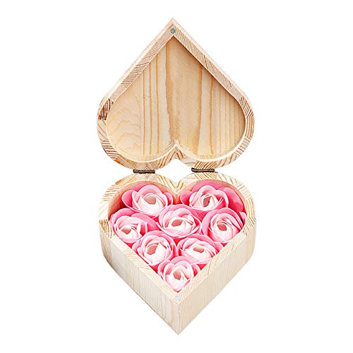 Luxury Rose Petal Heart Shaped Scented Soap - Romantic Wedding Decoration, Bridal Shower Gift & Home Spa Essential - Perfect for Valentine's Day, Anniversary Gifts & Bathroom Decor