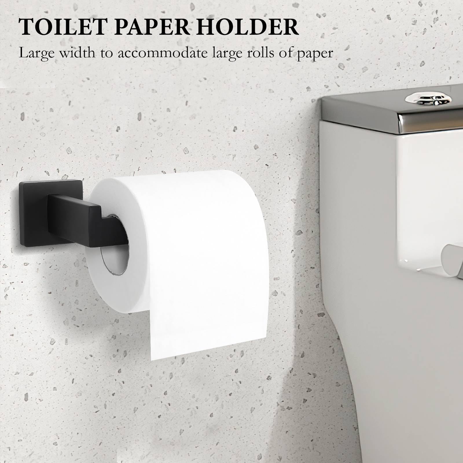 10-Piece Matte Black Bathroom Hardware Set - 24