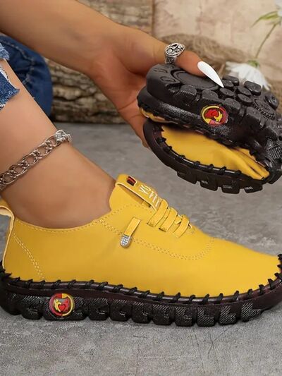 Comfortable PU Leather Slip On Loafers for Women - Round Toe Casual Shoes for Work, Travel & Everyday Wear
