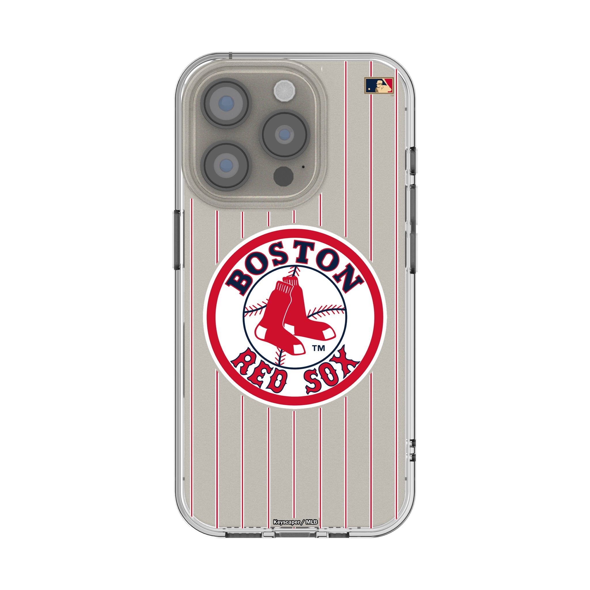 Boston Red Sox 1976-2008 Cooperstown Collection Pinstripe Clear iPhone Case for iPhone 6/7/8/X/11/12/13/14 - Perfect for Baseball Fans & Game Day Protection