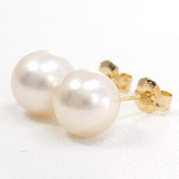 18K Yellow Gold Pearl Earrings for Women - Elegant & Timeless Pearl Stud Earrings - Perfect for Weddings, Parties & Everyday Wear