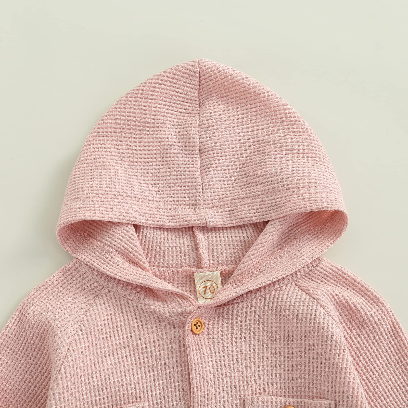 Ynibbim Winter Baby Romper - Unisex Hooded Jumpsuit for Newborns & Infants | Soft Waffle Cotton Button-Up Outfit for Boys & Girls | Perfect for Holiday Photos, Family Gatherings & Cozy Winter Adventures
