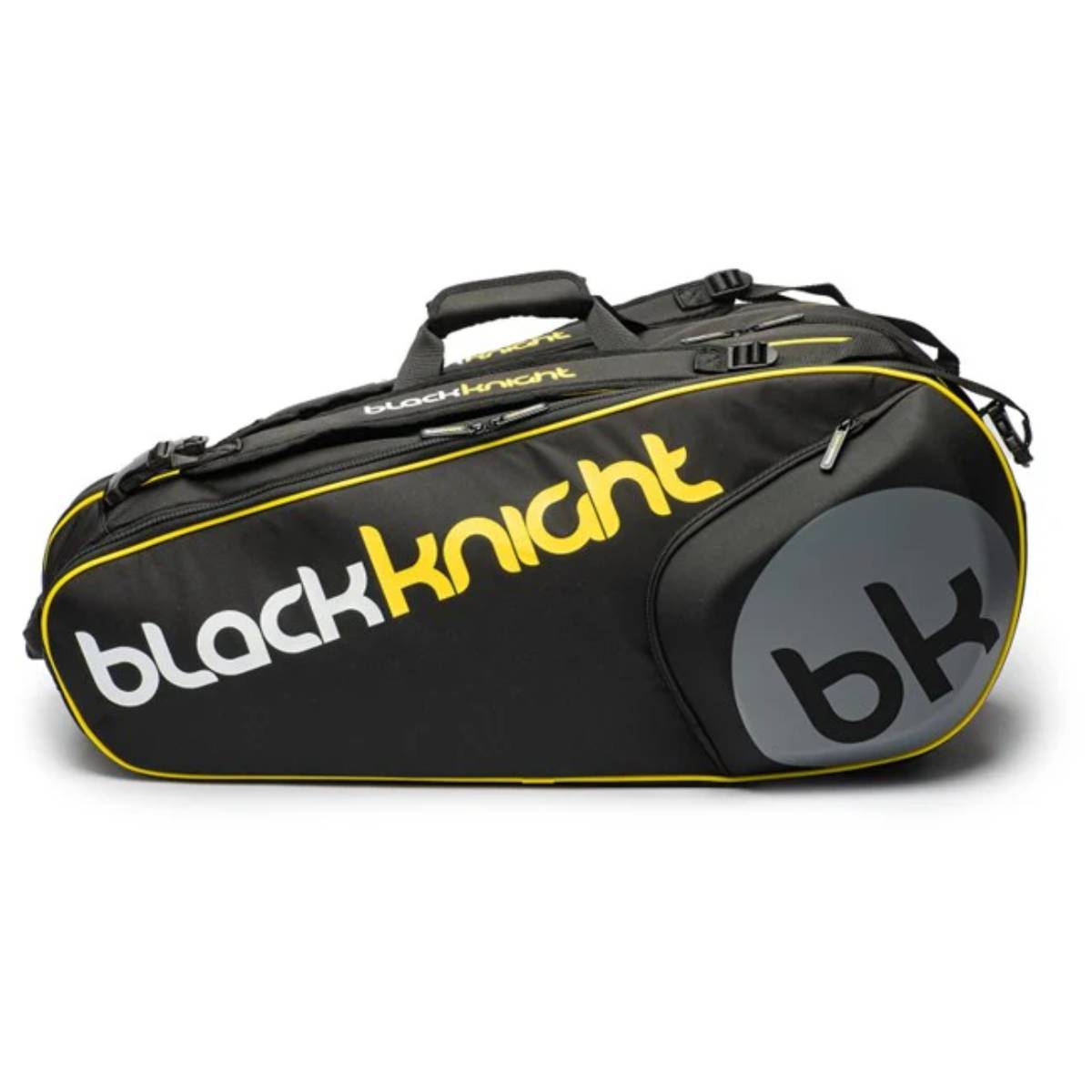 Black Knight Pro Series Golf Tour Bag - Premium Durable Stand Bag for Golfers (Black/White/Yellow) | Perfect for PGA Tournaments & Weekend Golf Trips