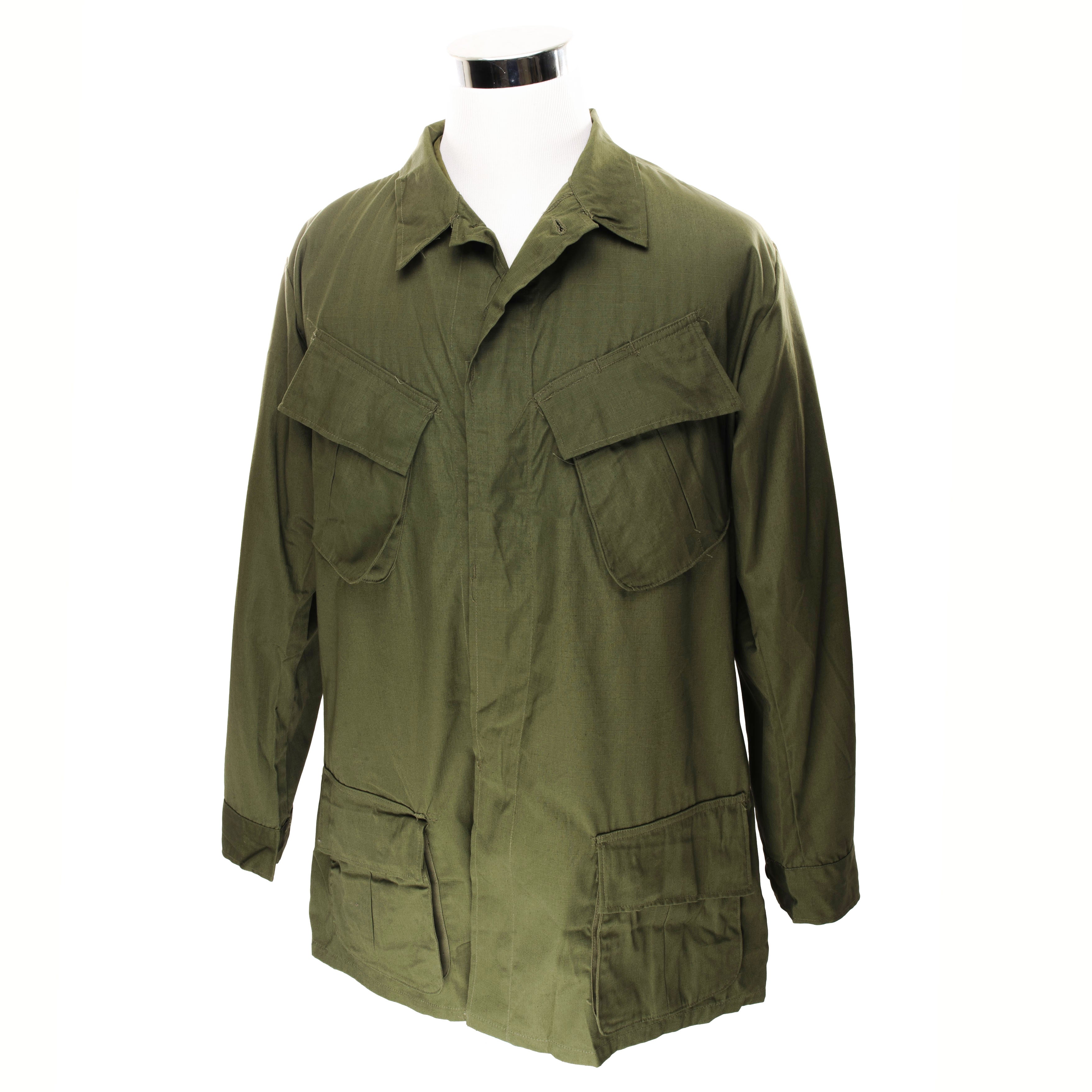 Vintage Vietnam 1969 OG-107 Ripstop Slant Pocket Combat Jacket - Large Long Size | Military Surplus, Outdoor Adventure, Reenactment & Casual Wear