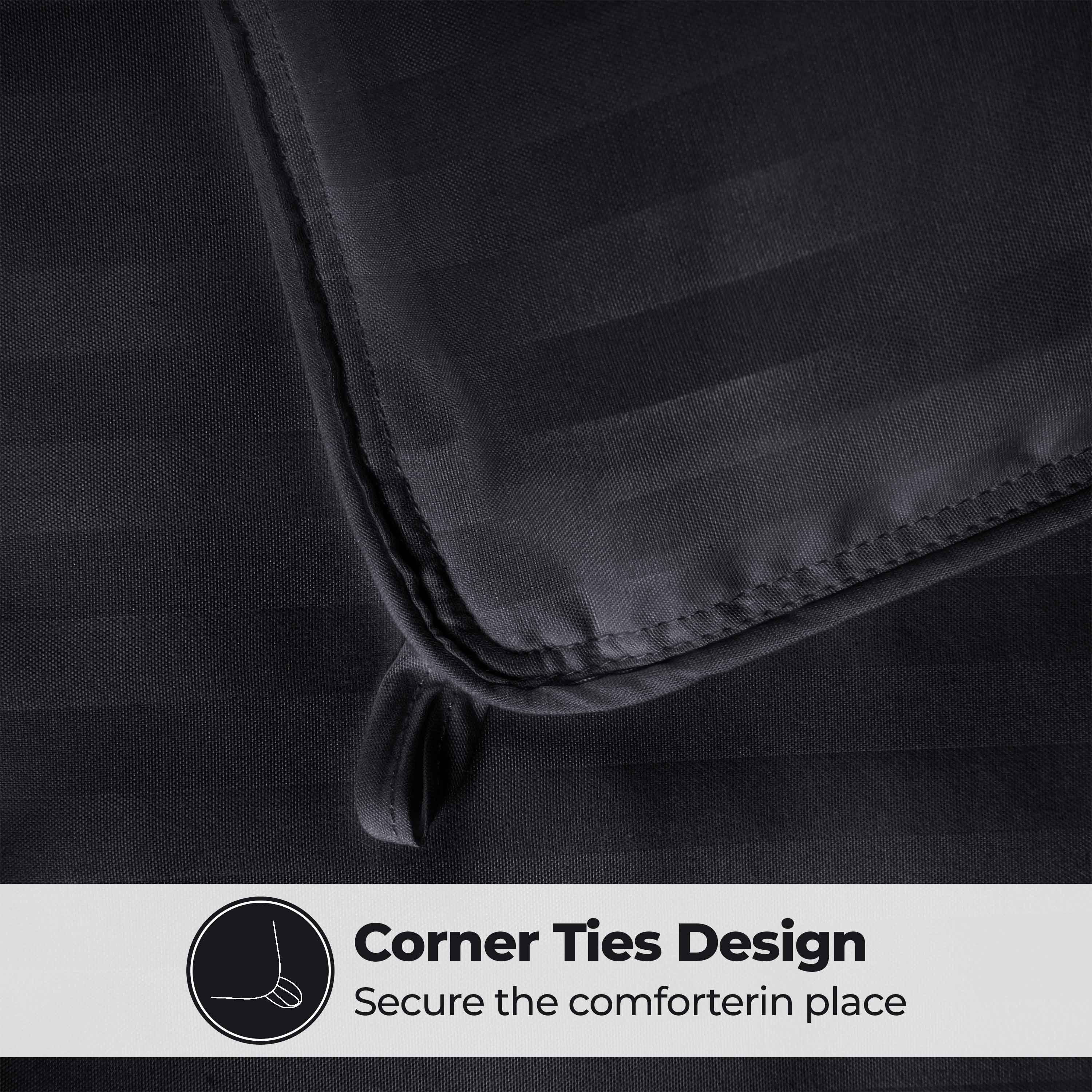 Reversible Striped Down Alternative Comforter - Soft & Lightweight All-Season Bedding for Cozy Sleep - Perfect for Bedrooms, Guest Rooms & Dorm Rooms