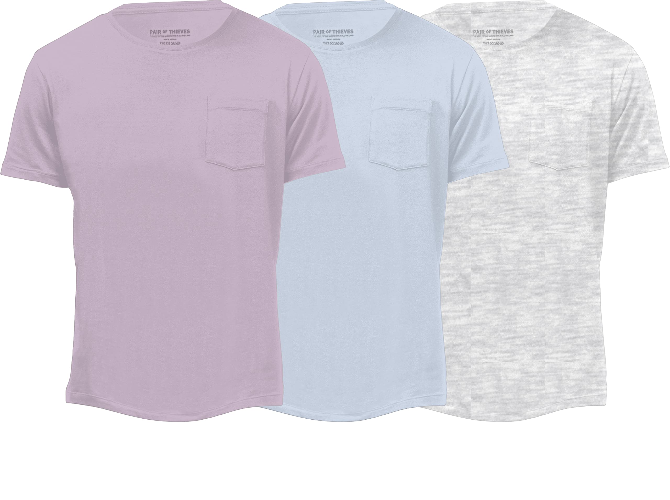 Pair of Thieves Tagless Super Soft Regular Fit Crew Neck T-Shirts for Men - Comfortable Cotton Tees for Casual Wear, Gym & Everyday Outfits