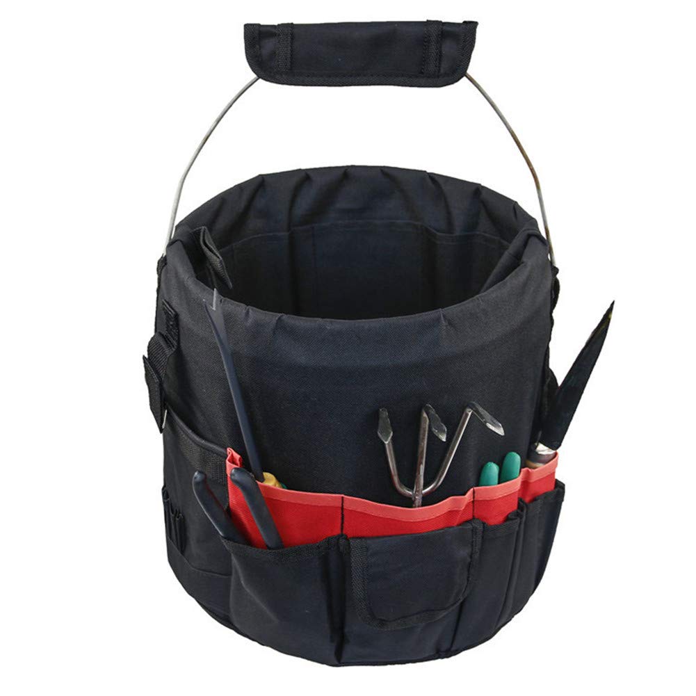 Heavy Duty Gardening Tool Belt Bag with 42 Pockets - Waterproof Oxford Fabric Garden Bucket Bag for Outdoor Planting, Yard Work & Lawn Care - Perfect Tool Organizer for Landscaping, Weeding & Professional Gardeners