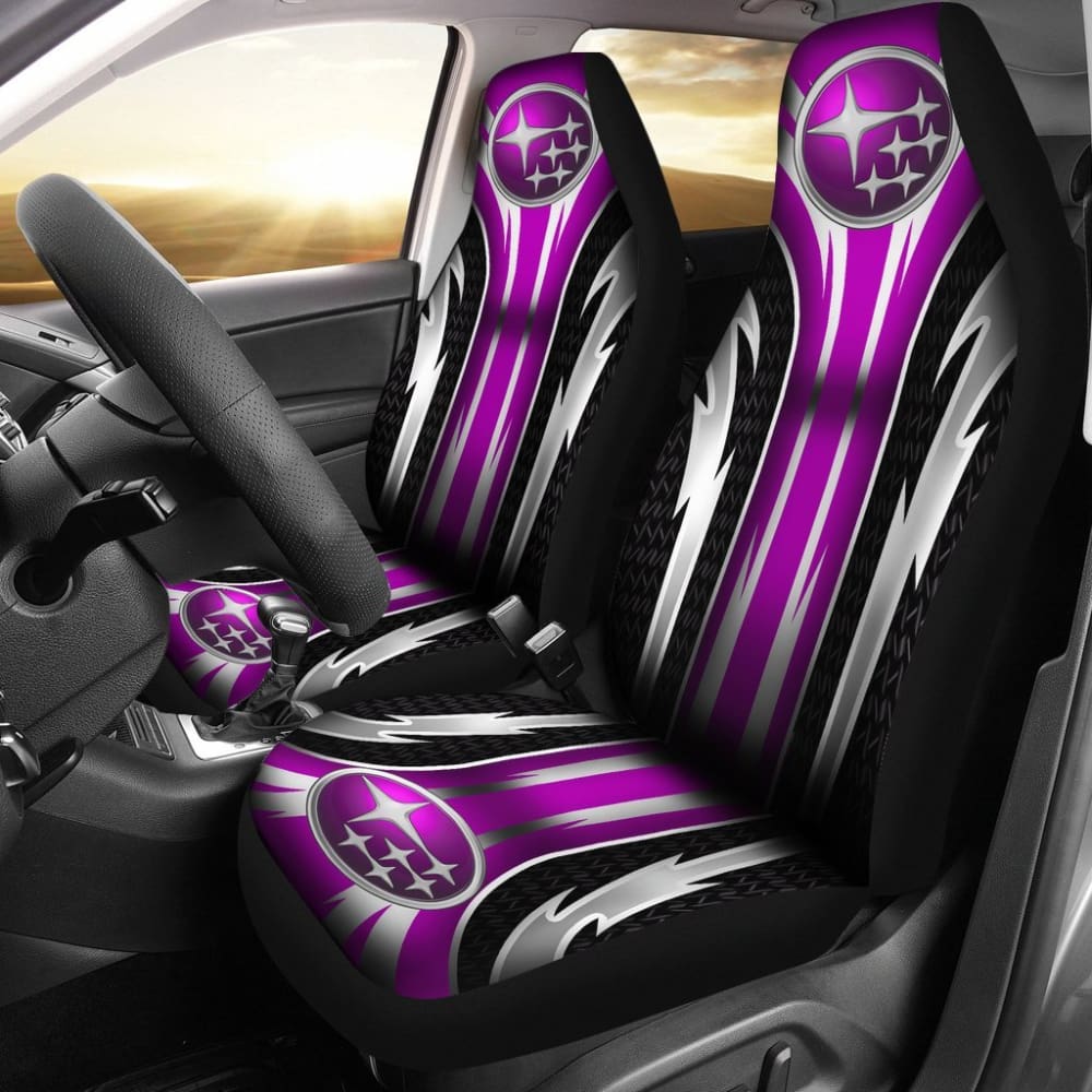 Premium Pink 2-Piece Front Seat Covers for Subaru - Universal Fit, Durable Neoprene Material - Perfect for Car Interior Protection & Style Upgrade (Model 144627) - Ideal for Daily Commute, Road Trips & Pet Protection