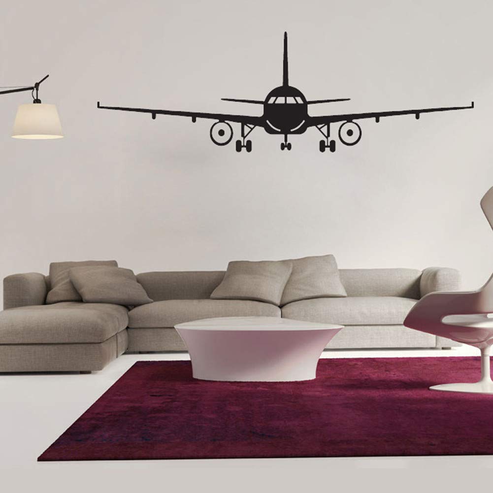 DIY Airplane Wall Stickers for Boys - Biplane Silhouette Decorative Wall Art - Kids Room Decor - Perfect for Nursery, Bedroom & Playroom - Great Gift for Aviation Lovers