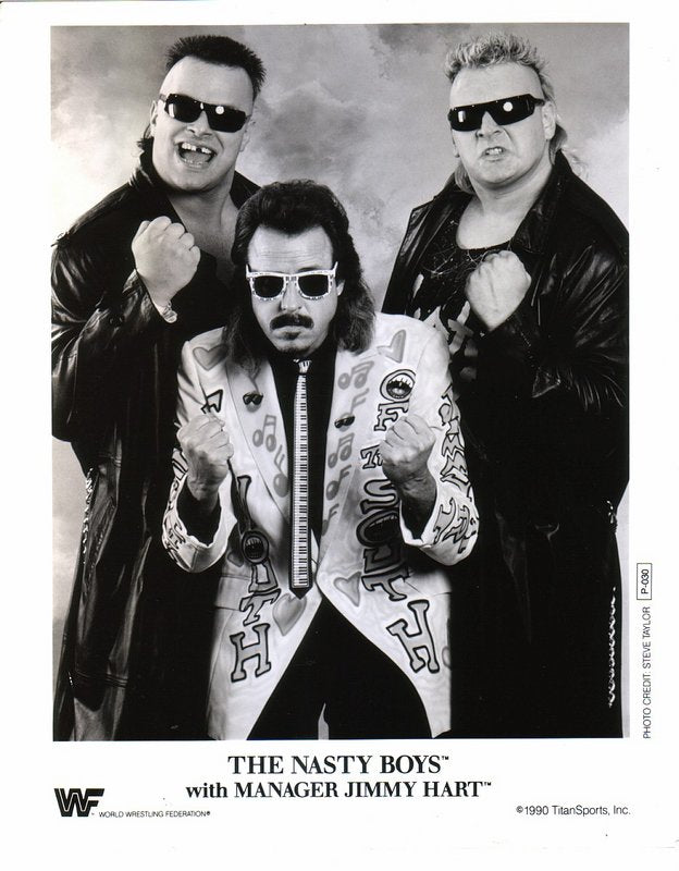 1990 Nasty Boys Wrestling Action Figure with Jimmy Hart - Vintage Collectible P030 b/w - Perfect for Wrestling Fans & Memorabilia Collectors