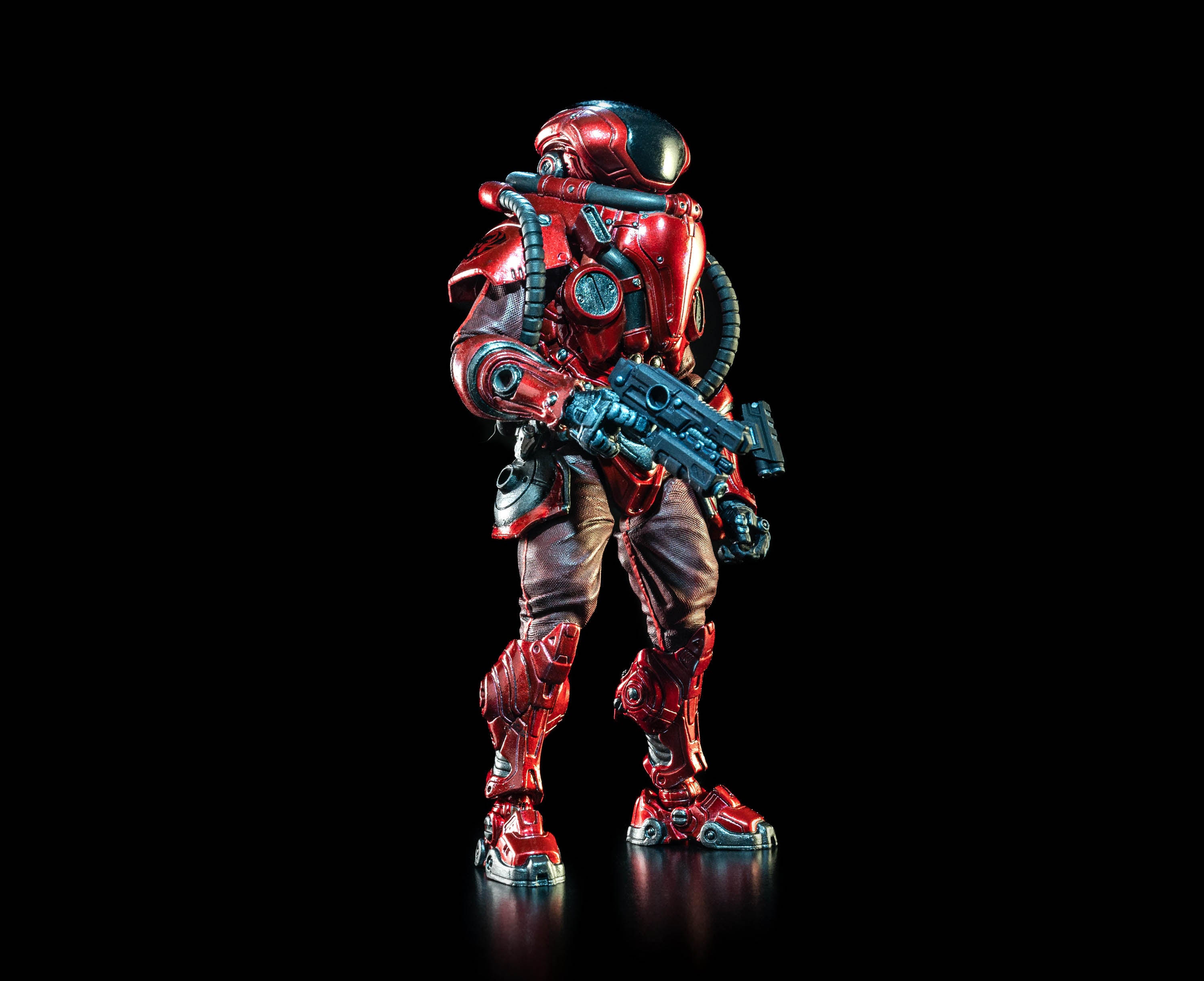 Mythic Legions 1/12 Scale 6-Inch Action Figure - Cosmic Legions Outpost Zaxxius T.U.5.C.C. Pilot with Red Jets | Four Horsemen Studios | Collectible Toy for Display & Action Play | Perfect for Collectors & Sci-Fi Fans