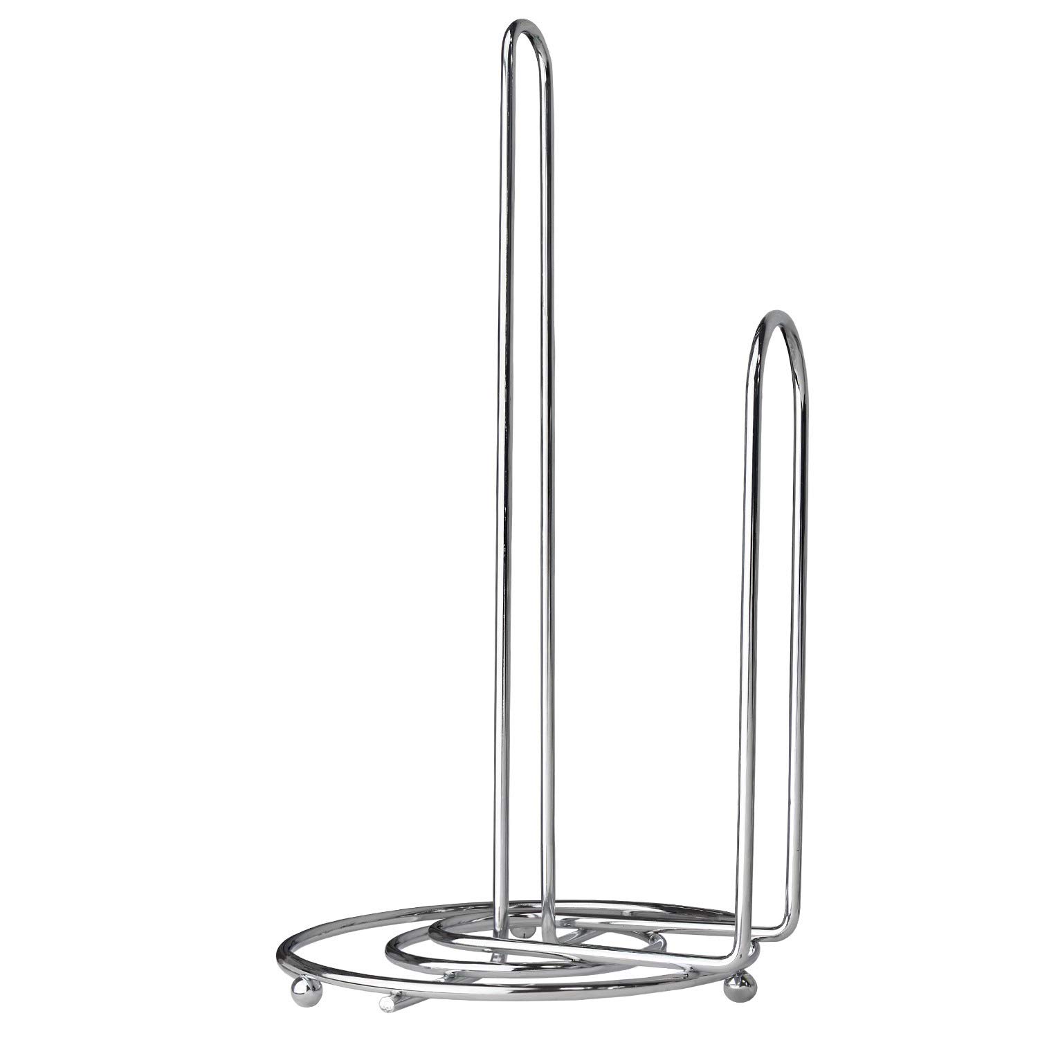 Blue Donuts Paper Towel Holder - One-Handed Tear Countertop Dispenser, Modern Chrome Kitchen Towel Rack for Easy Access | Perfect for Kitchens, Bathrooms & Office Spaces