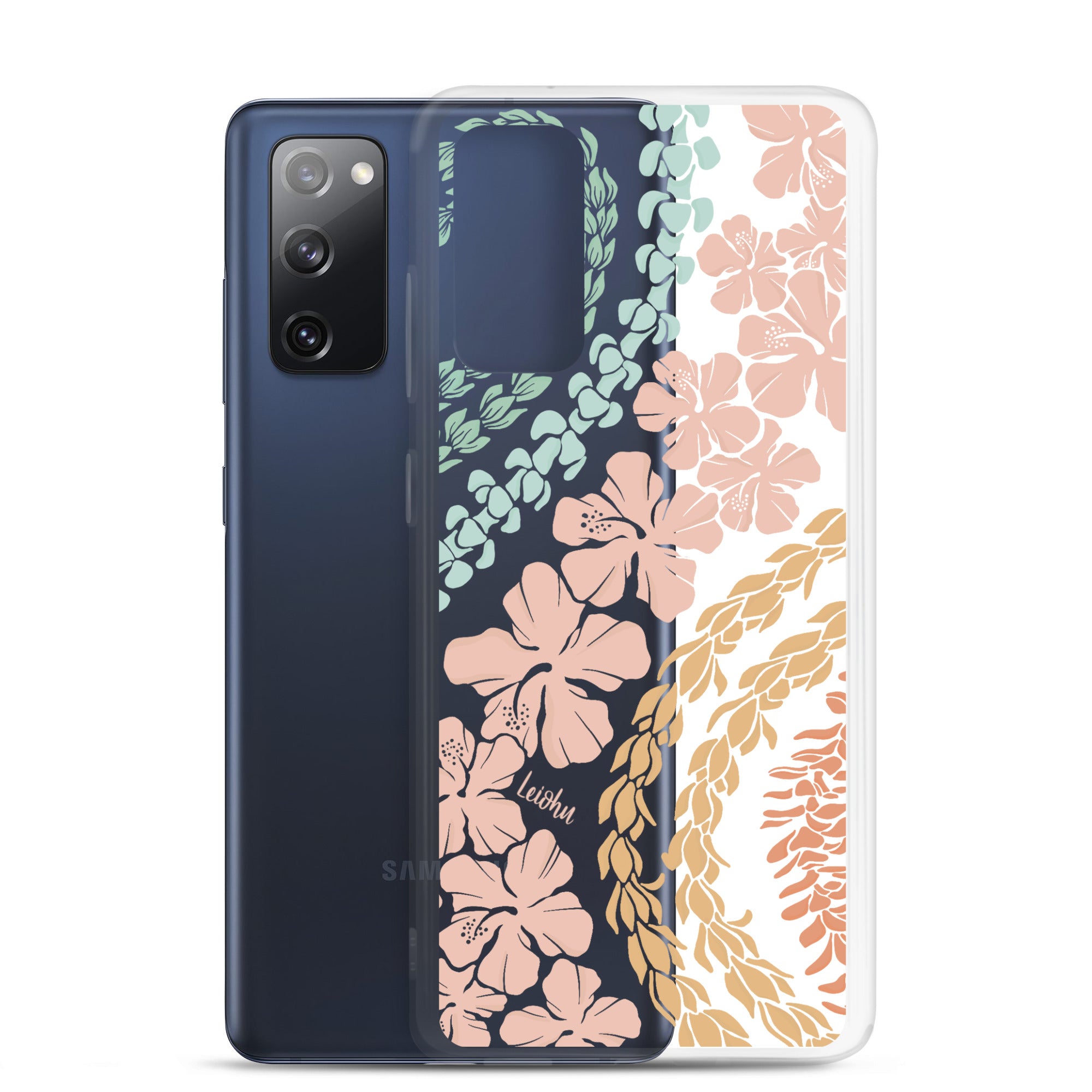 Groovy Lei Clear Protective Case for Samsung Galaxy - Slim & Durable Phone Cover for Everyday Use & Travel