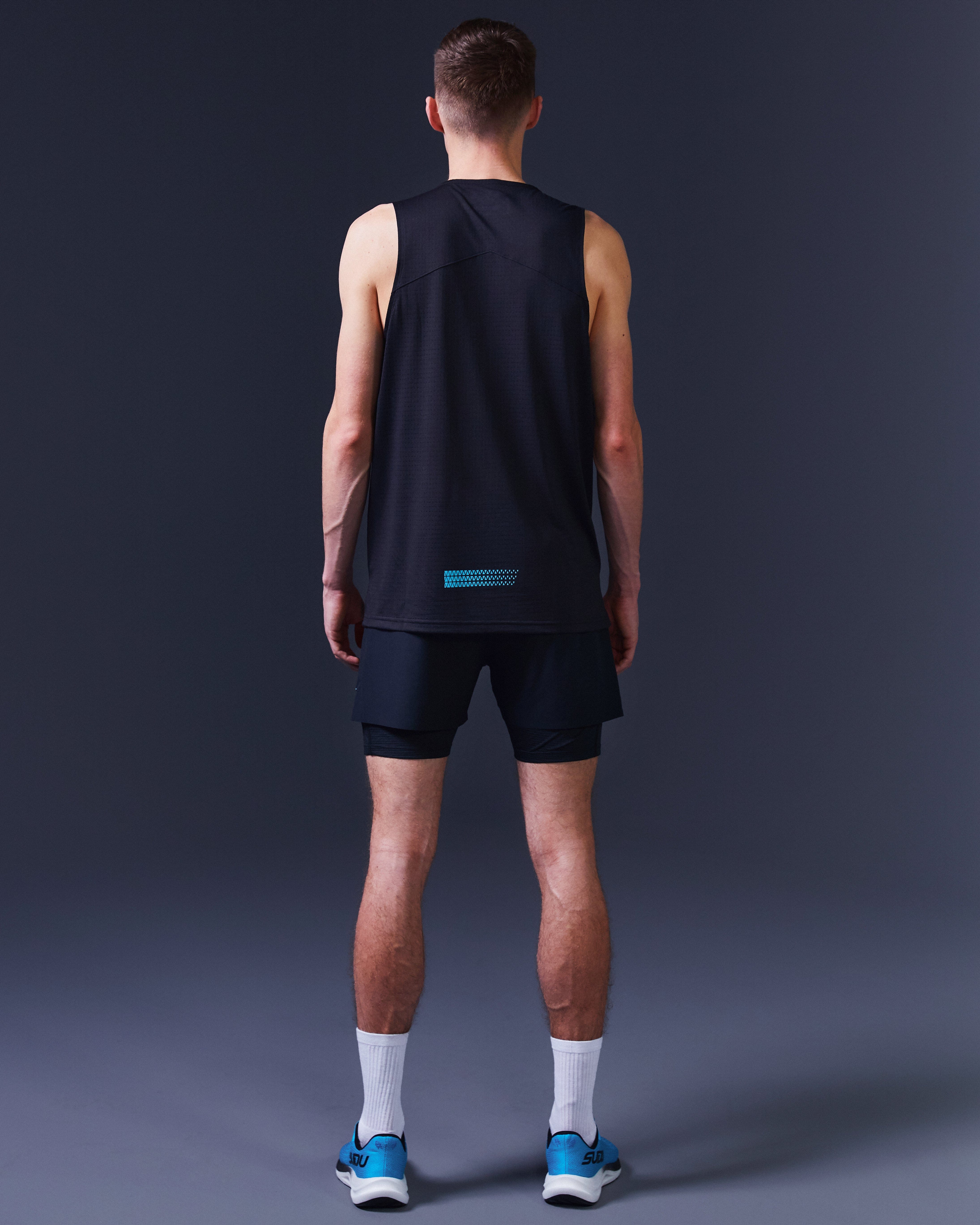 SRV 01 Tactical Vest - Black & Light Blue - Adjustable Military Style Vest for Airsoft, Hunting & Outdoor Activities