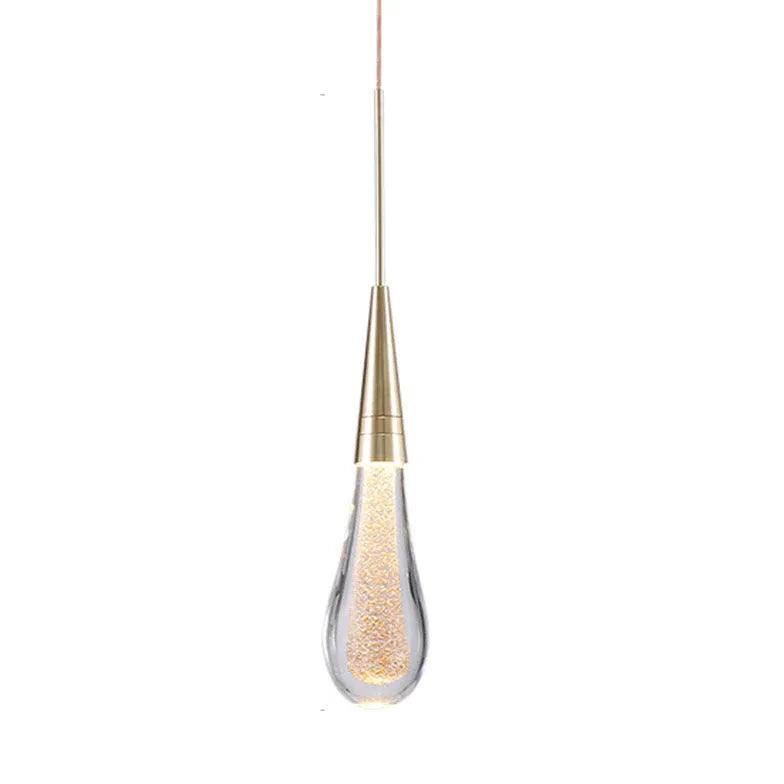 Modern Teardrop Pendant Light - Minimalist Bedside Lamp for Bedroom, Living Room & Dining Room - Sleek Hanging Light Fixture for Home Decor