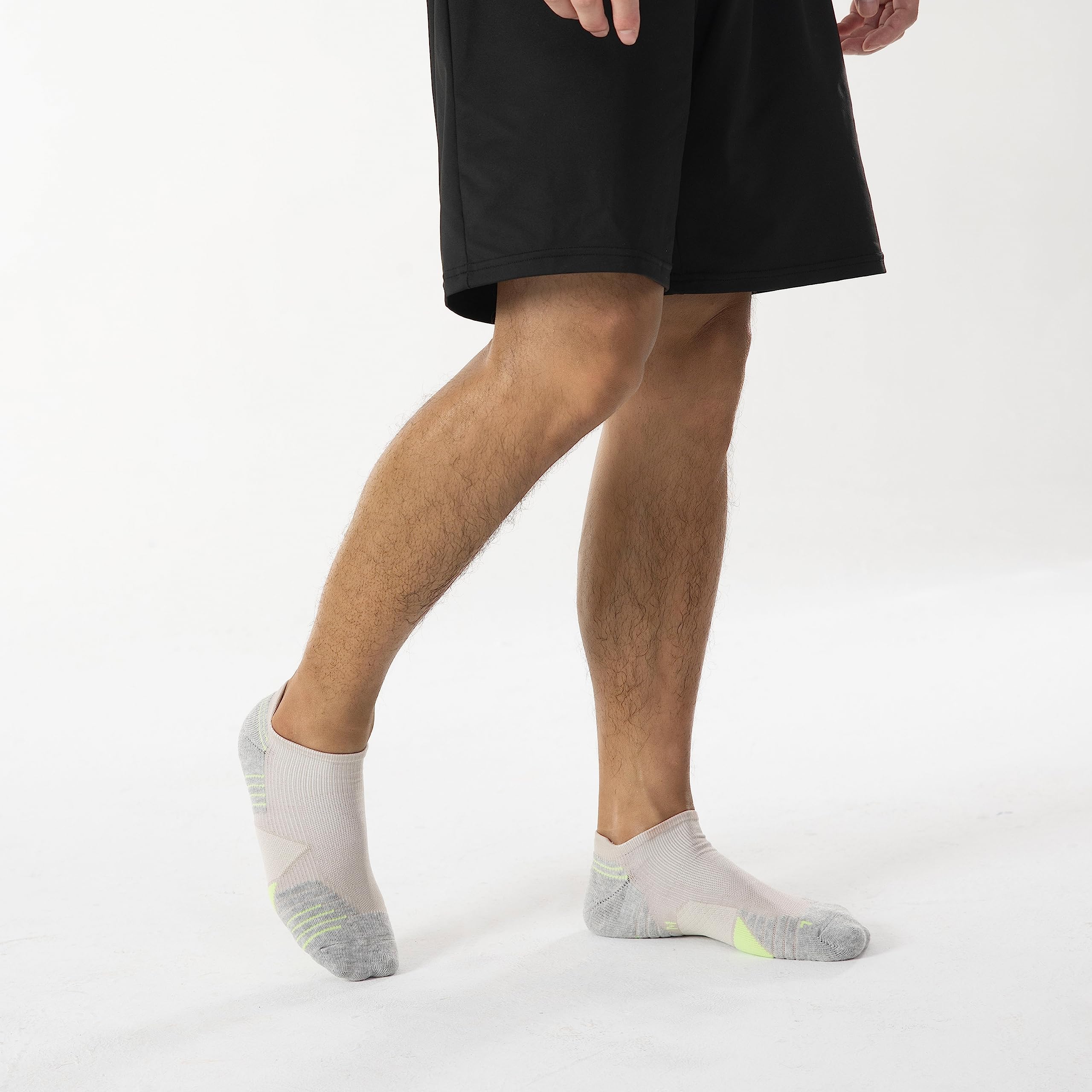 WANDER Men's Athletic Running Socks 7 Pairs - Thick Cushion Ankle Socks for Sports & Workouts - Low Cut Socks (Sizes 6-9/10-12/12-14) - Perfect for Jogging, Gym & Outdoor Activities