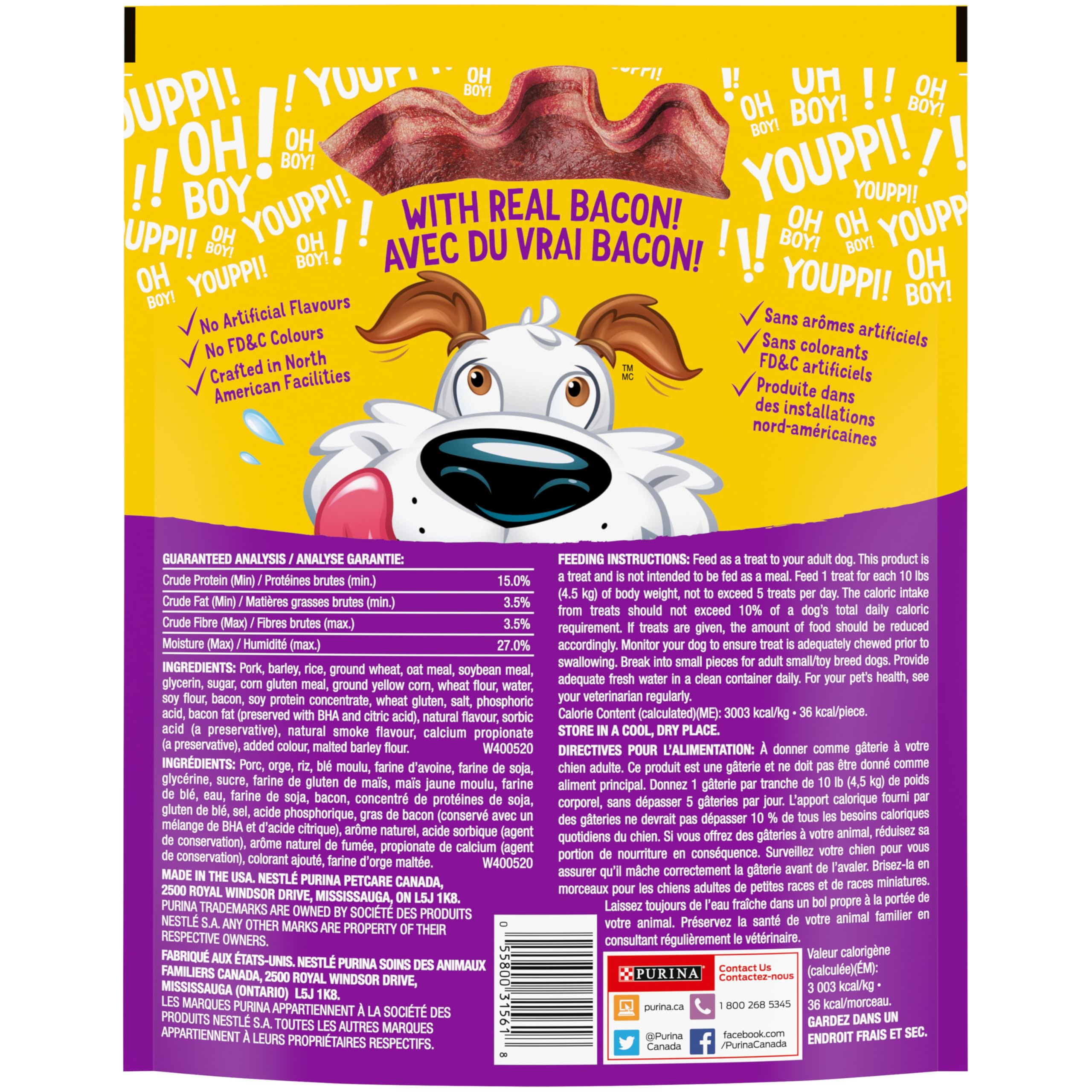 Beggin' Strips Bacon Flavor Dog Treats - 708g (1 Pack) | Crunchy & Tasty Training Rewards for Dogs - Perfect for Obedience Training & Positive Reinforcement