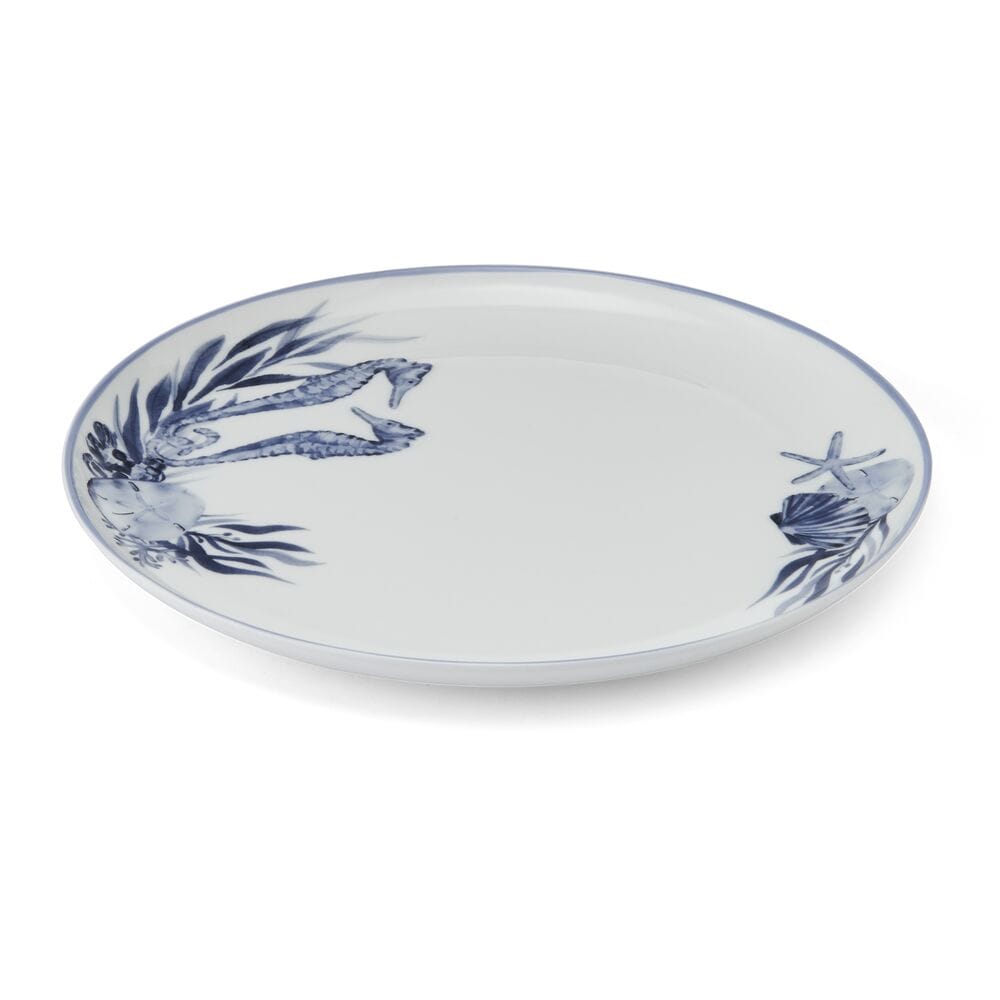 Premium Seahorse Bay Dinner Plate Set - Elegant Ceramic Plates for Dining, Entertaining & Special Occasions - 10.5