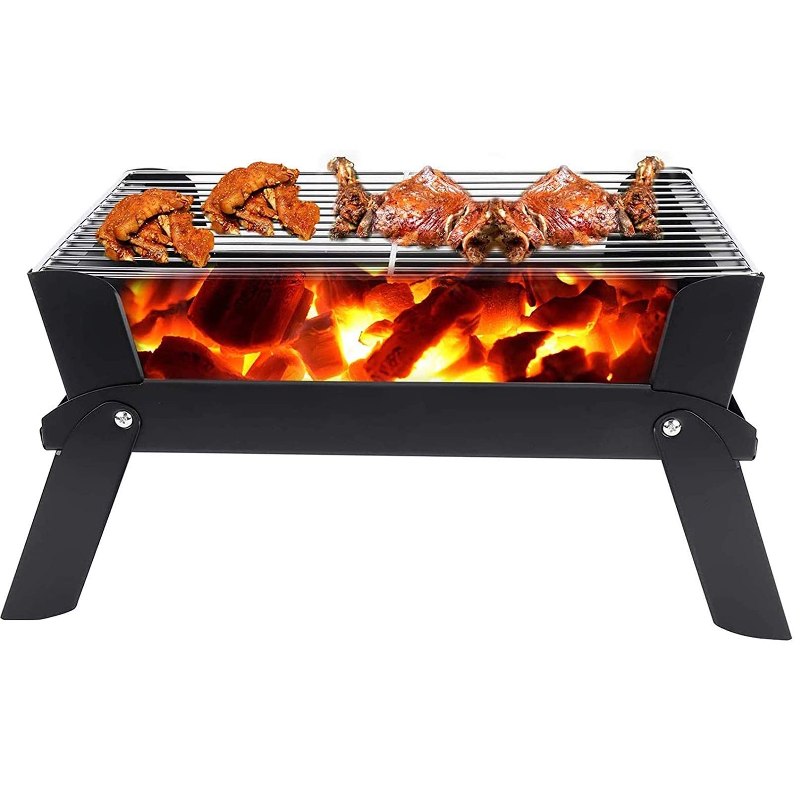 Portable Foldable Charcoal BBQ Grill for Outdoor & Indoor Use - Perfect for Camping, Hiking, Picnics, Travel & Backyard Barbecues | XLAHD Premium Barbecue Grill Leader