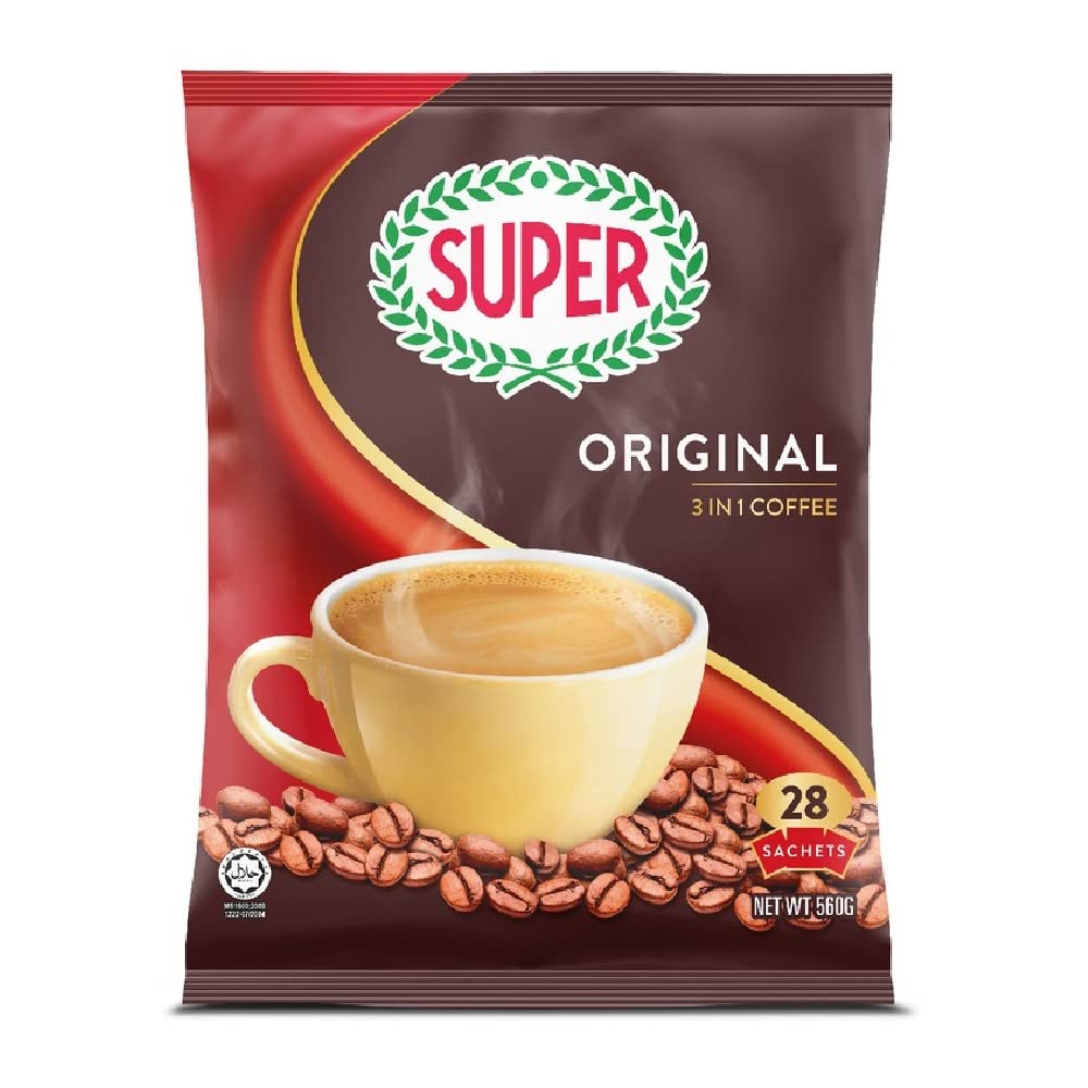 Super Coffee 3 In 1 Original Instant Coffee - 20g Per Sachet (84 Sachets) - Perfect for Office, Travel & Home Brewing