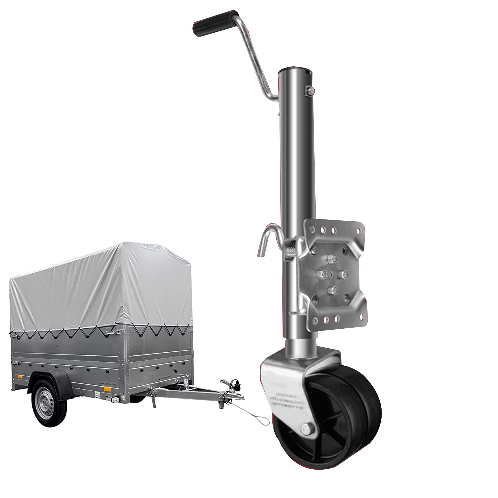Heavy-Duty 1500lb Swivel Trailer Jack with 6