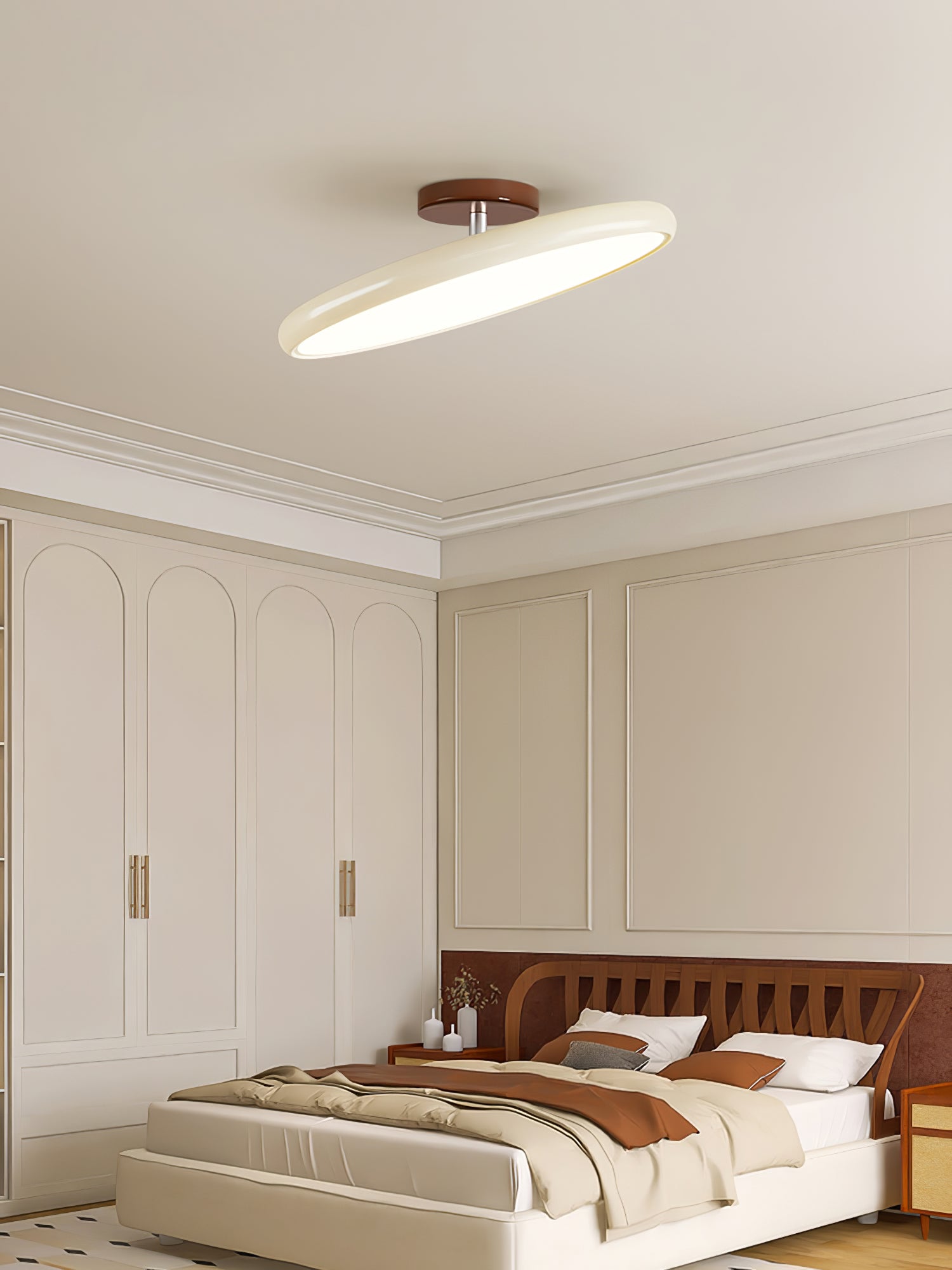 Adjustable Modern Ceiling Light Fixture - Dimmable LED Drift Lamp for Living Room, Bedroom & Dining Room - Stylish Home Decor Lighting