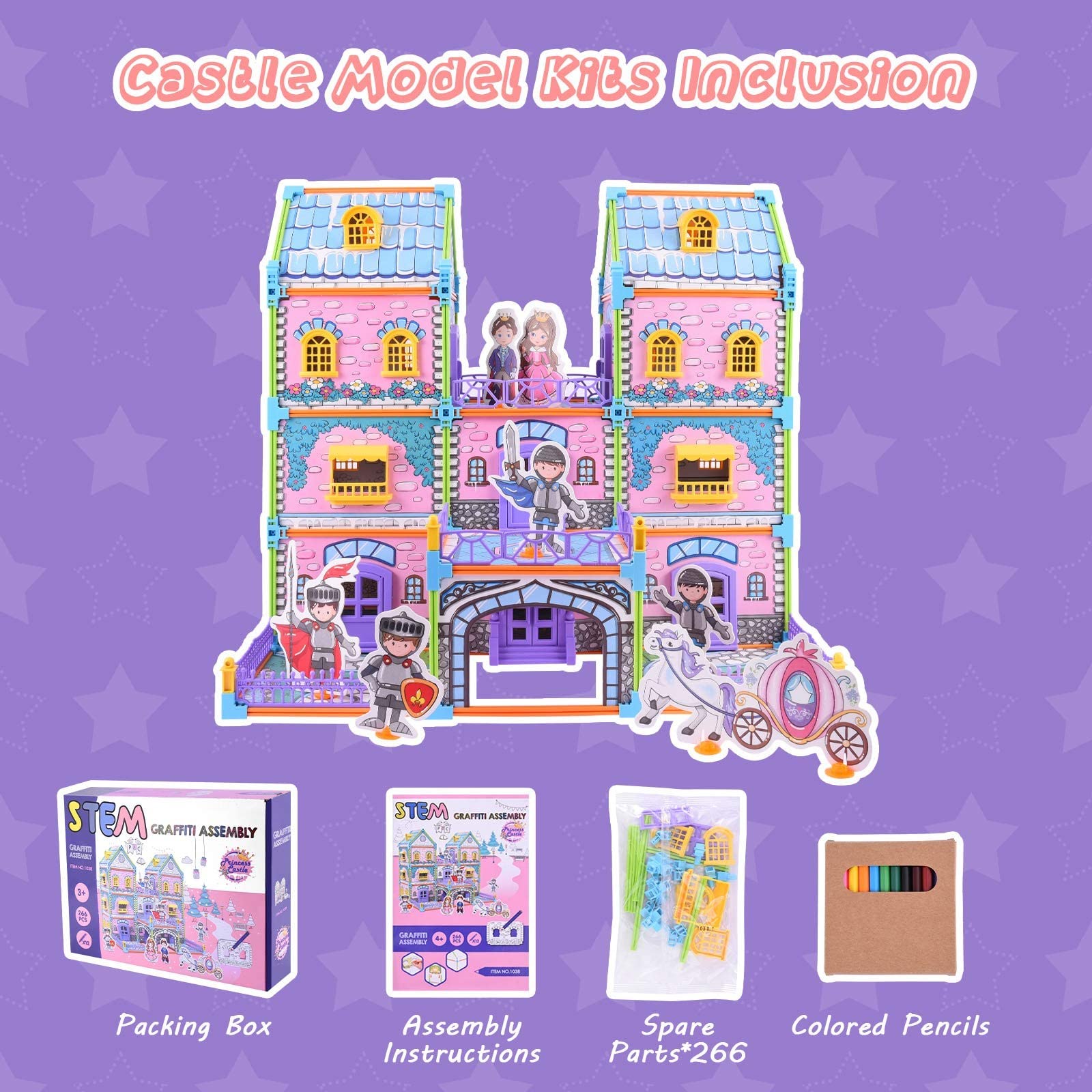 HEIMEABI Educational Puzzle Toys for Kids - 481 Piece Multicolor Preschool Learning Game for Imagination & Intellectual Development - Perfect for Classroom, Homeschool & Family Fun Activities