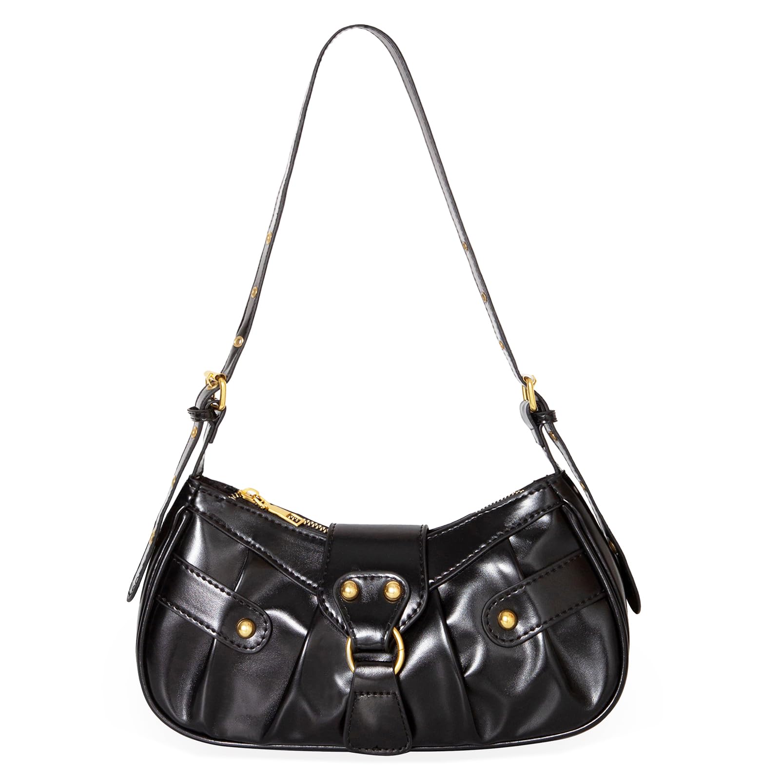 Trendy Y2K Shoulder Bag for Women - Stylish Crossbody Purse with Pleated Design, Perfect for Daily Use, Travel & Casual Outings