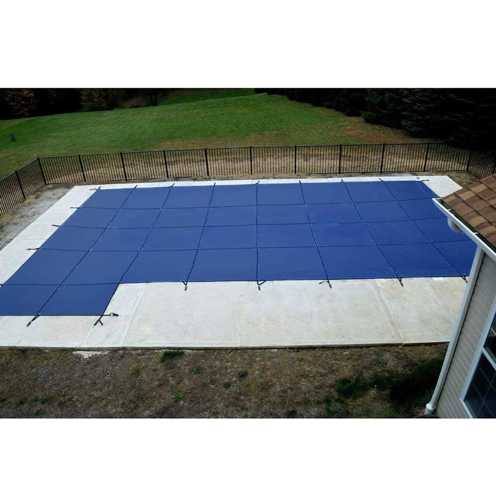 Premium Mesh Pool Cover for Inground Pools - Heavy Duty, Easy Installation with All Hardware Included - 100x200cm (3x6ft) - Perfect for Safety, Debris Protection & Seasonal Pool Maintenance