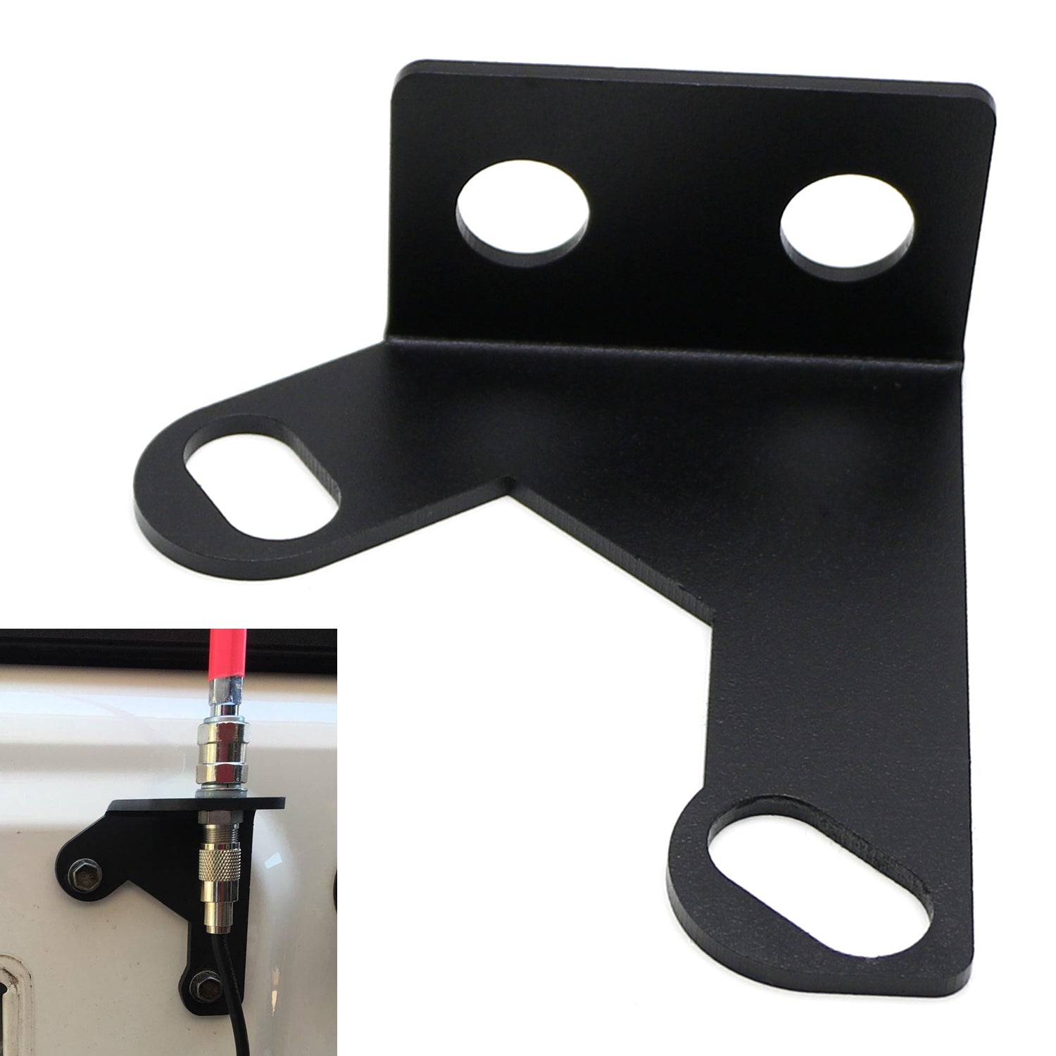 Heavy Duty Dual CB Antenna Mounting Bracket for 2007-2018 Jeep Wrangler JK Unlimited - Durable Off-Road Accessory for Jeep Enthusiasts - Perfect for Adventure, Camping & Off-Road Communication