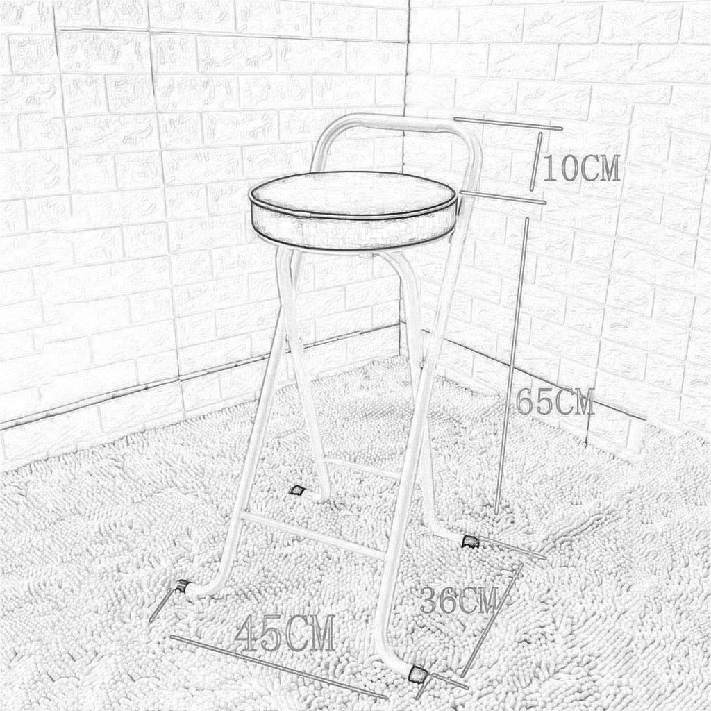 Portable Folding Bar Stool - Adjustable Height 65/75cm, Thick Padded Seat, Durable Metal Frame for Kitchen, Dining Room & Home Bar (3 Color Options) - Perfect for Small Spaces, Entertaining & Compact Living