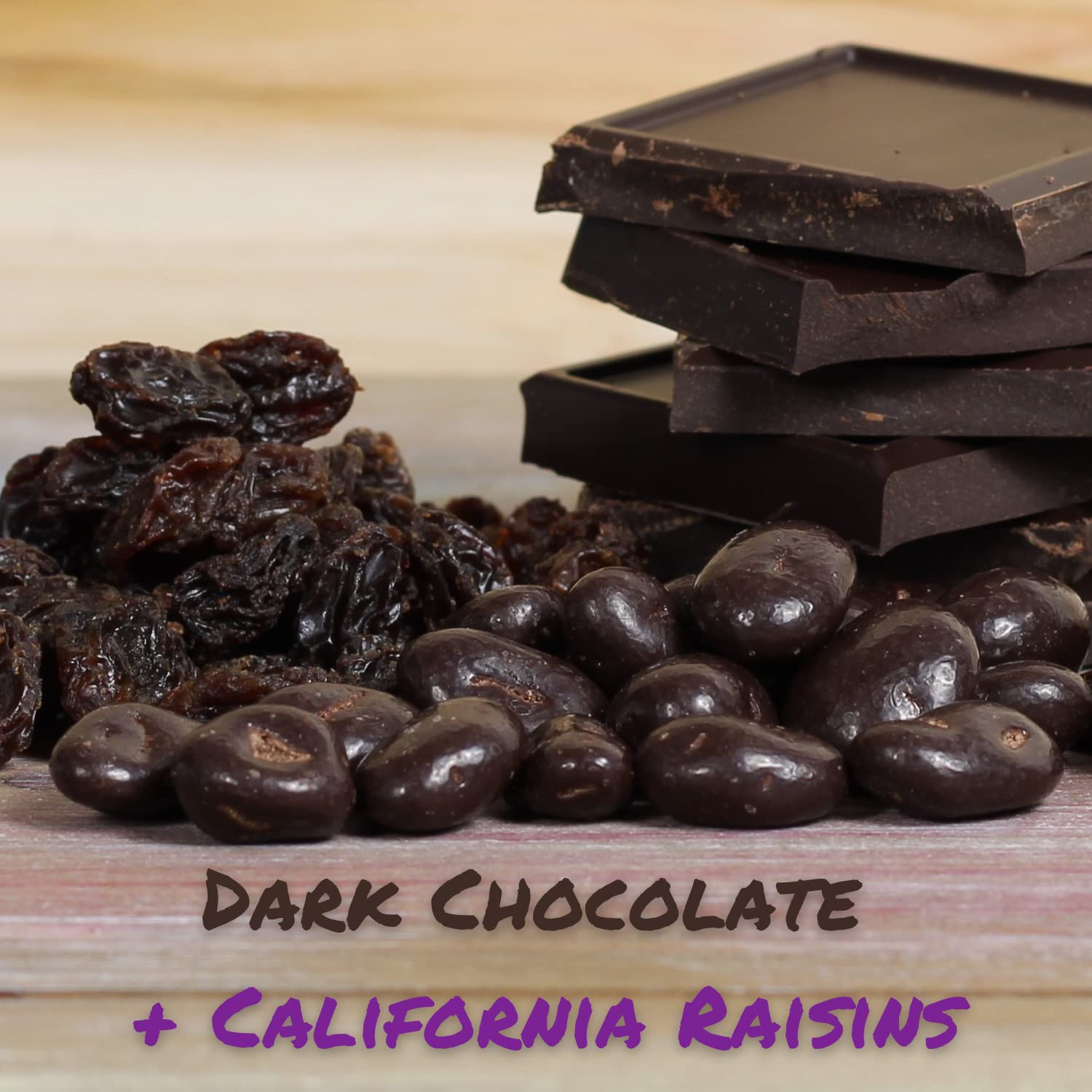 Gourmet Dark Chocolate Covered Raisins - 1 Lb Bulk Bag (16 Oz) | Vegan, Kosher, USA Made | Healthy Dried Fruit Snack for Parties, Gifts & Office Treats | Its Delish Premium Chocolate Raisin Candy