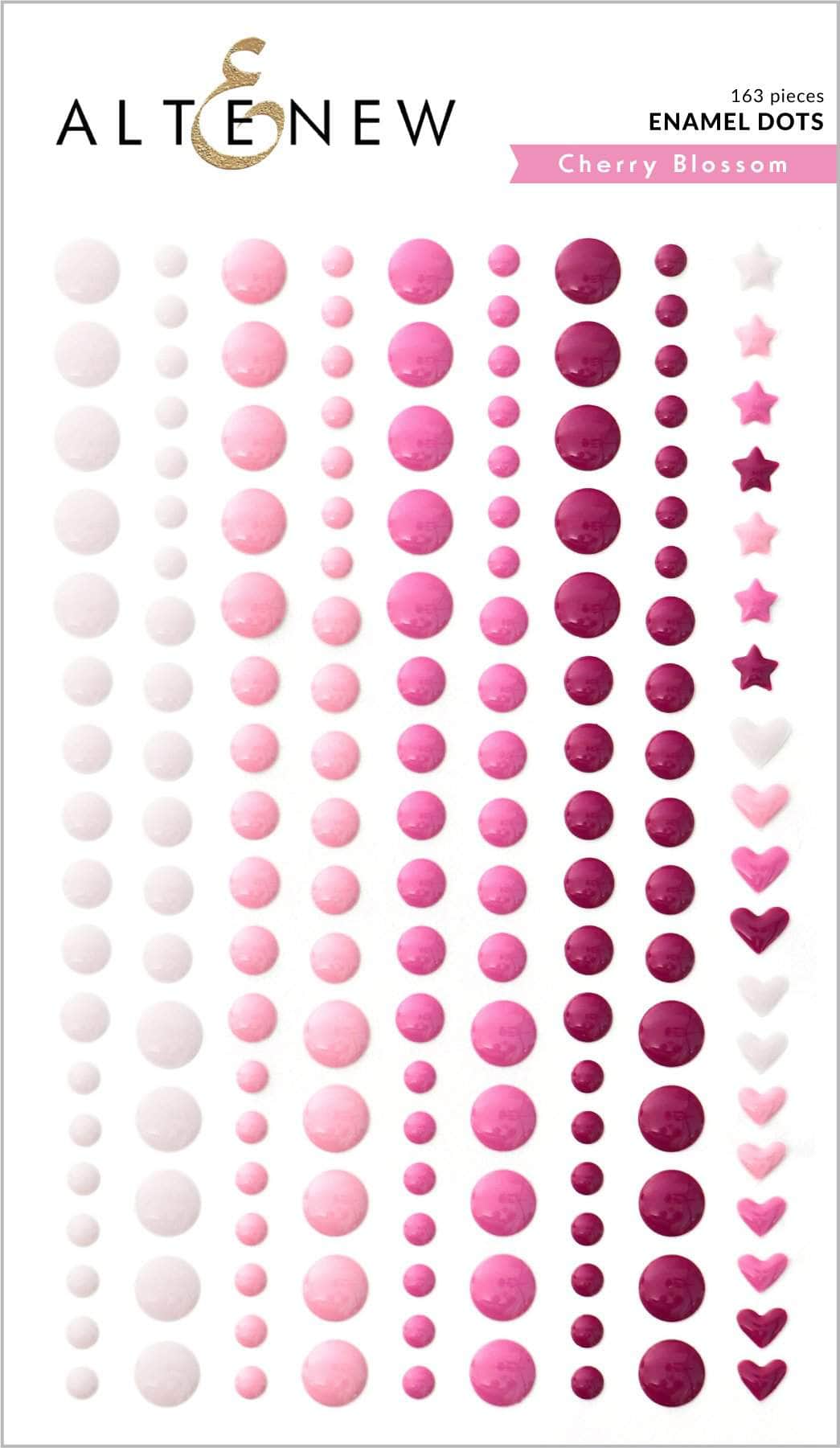 Cherry Blossom Enamel Dots for Scrapbooking, Card Making & DIY Crafts - Floral Embellishments for Bullet Journals, Planners & Handmade Cards
