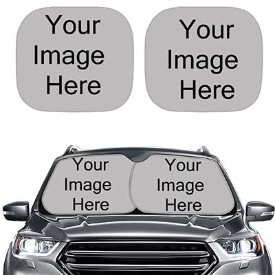 Custom Design Windshield Sun Shade for Cars, SUVs & Vans - Multicolor UV Protection Sunshade | Universal Fit Front Windshield Cover | Keeps Steering Wheel Cool | Perfect for Summer Parking & Road Trips