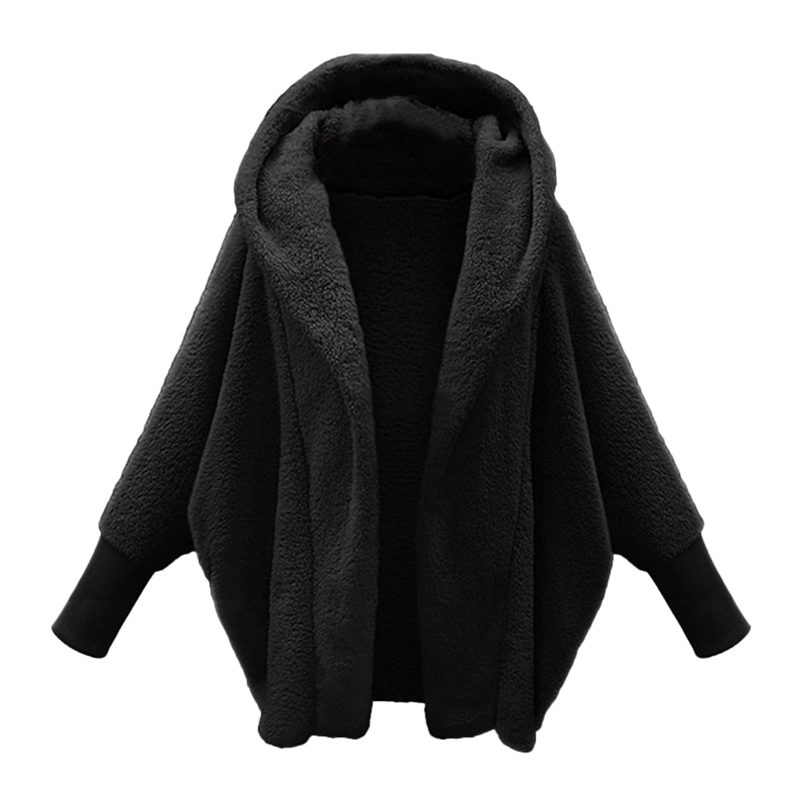 Nihewoo Women's Winter Hooded Sweatshirt - Warm Wool & Cotton Blend Coat for Cold Weather | Cozy Outwear for Casual Wear, Outdoor Activities & Travel