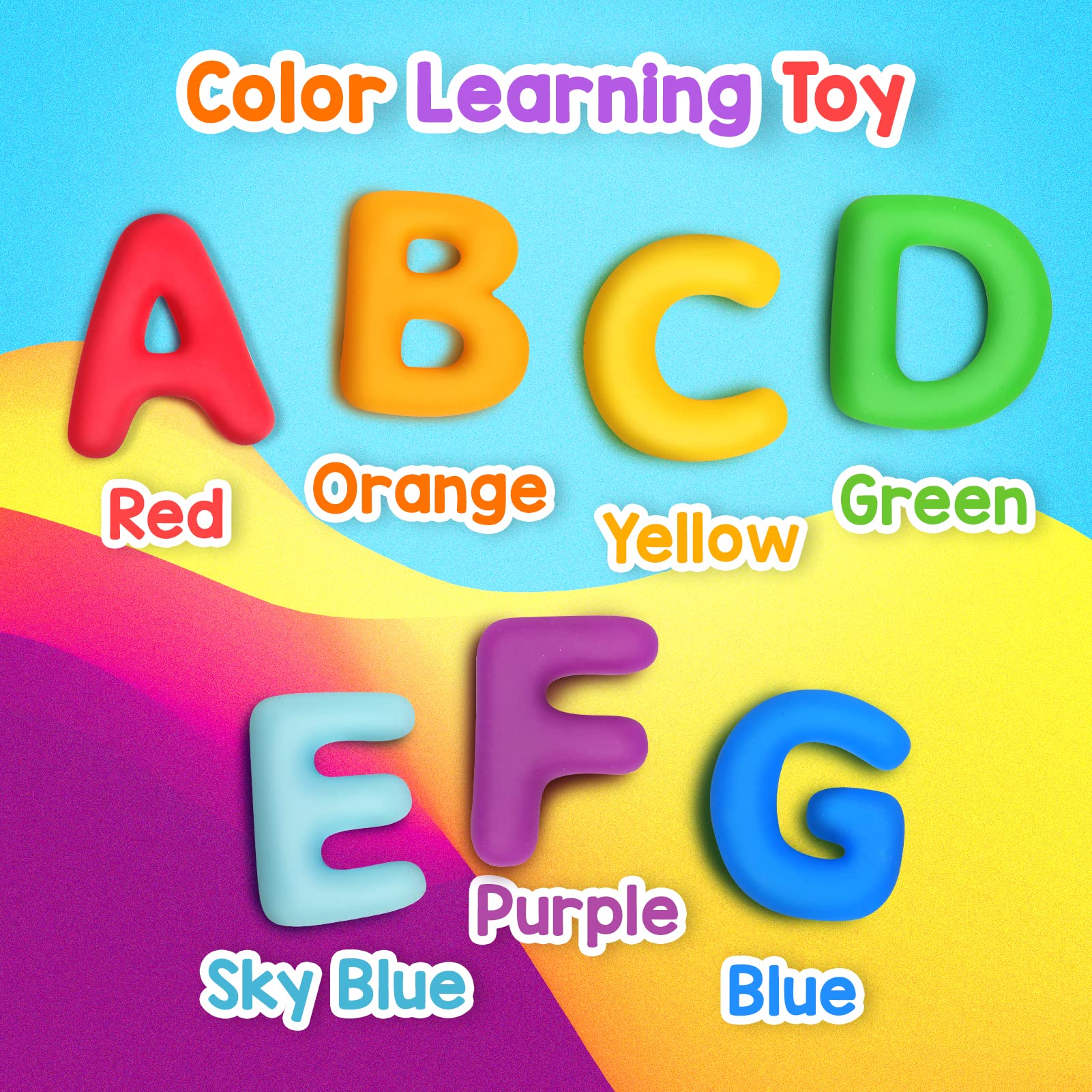 Montessori Alphabet Sensory Toys for Toddlers 3-6 Years - 26pcs ABC Learning Educational Toys, Uppercase Squishy Fidget Letters for Preschool & Autistic Kids | Perfect for Classroom Activities, Early Childhood Development & Stress Relief