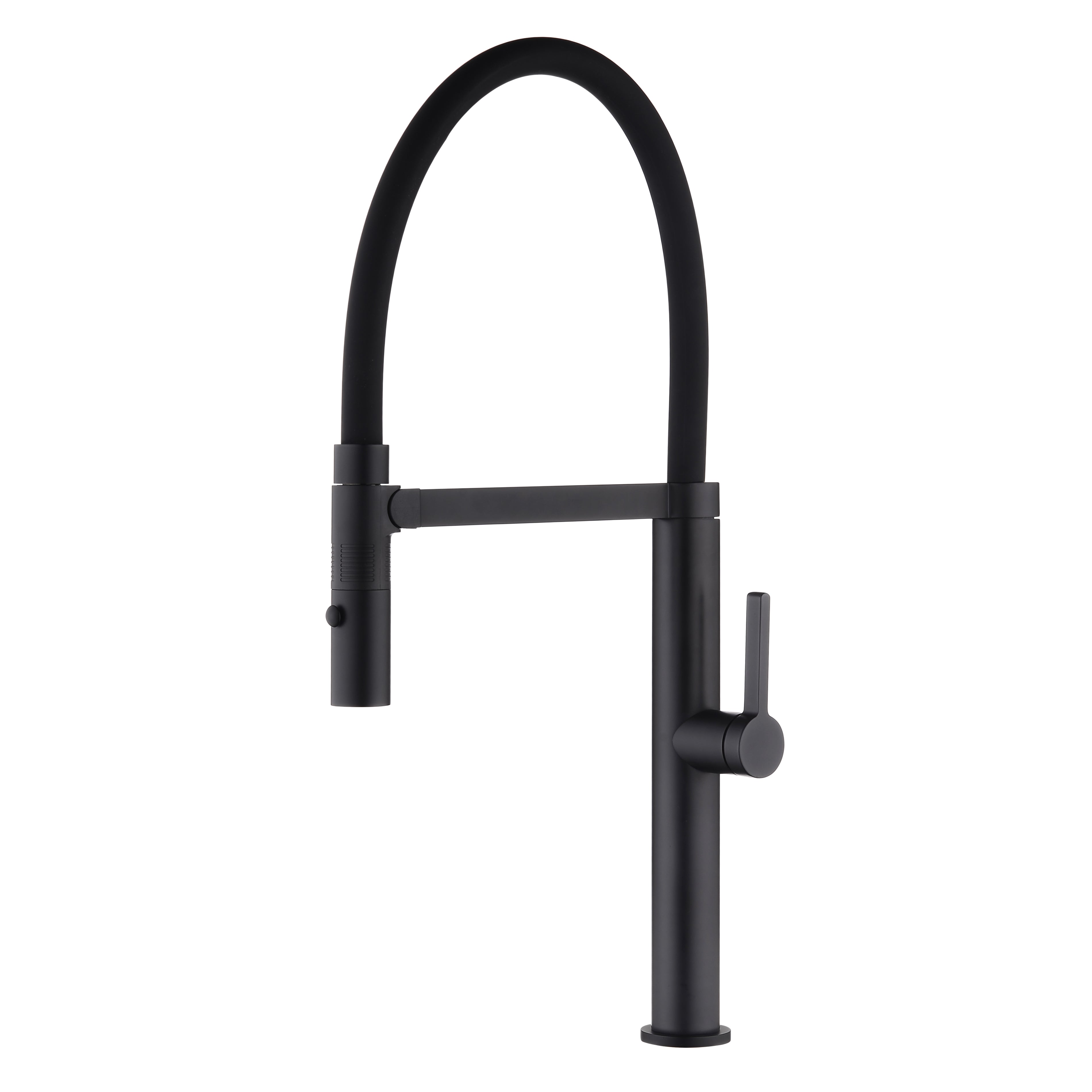 DAX S2417 Single Handle Pull Out Kitchen Faucet with Dual Sprayer - Brass Body & Shower Head (9 3/16