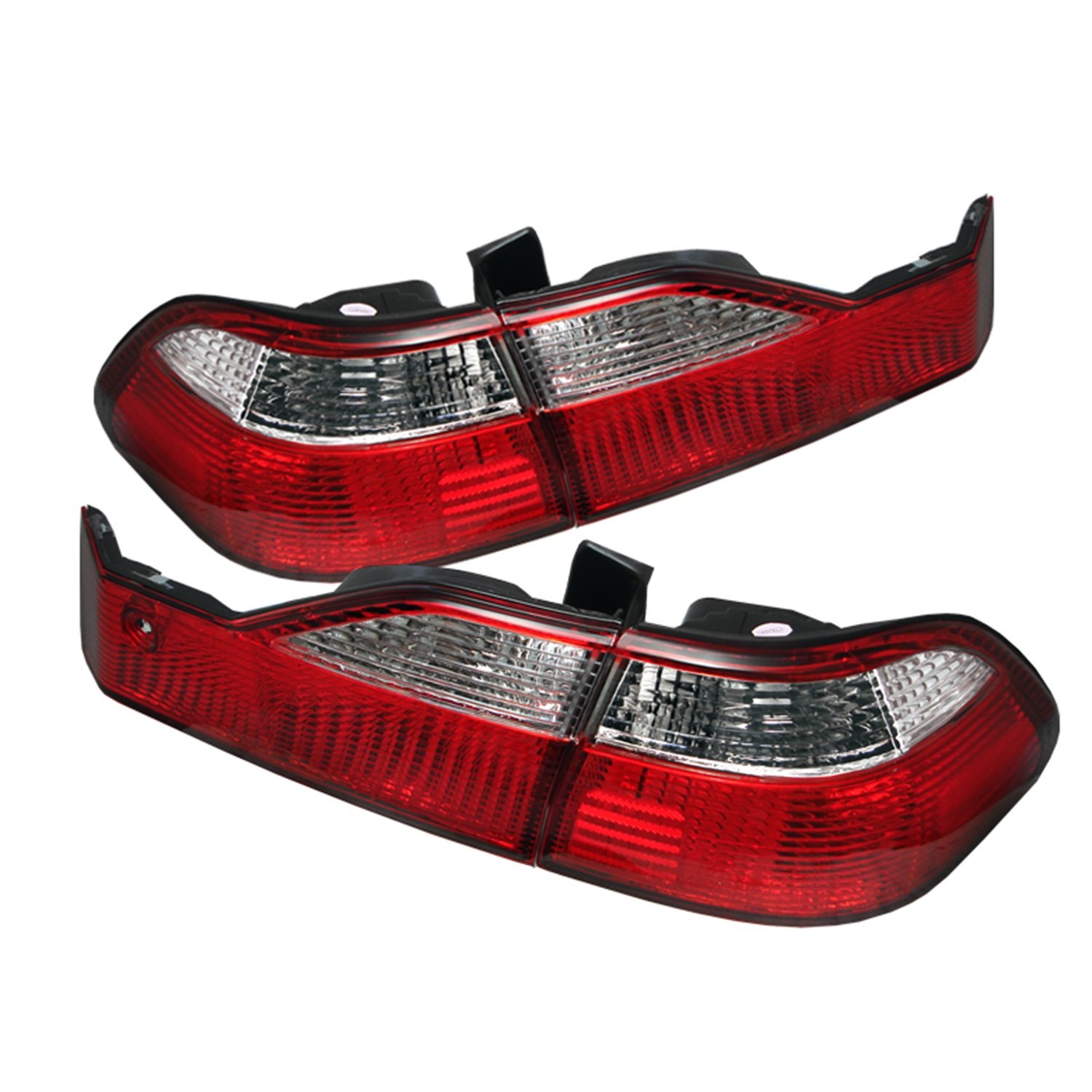 Spyder Honda Accord 1998-2000 4-Door Red Clear LED Tail Lights - Replacement Car Accessories for Night Driving & Enhanced Visibility