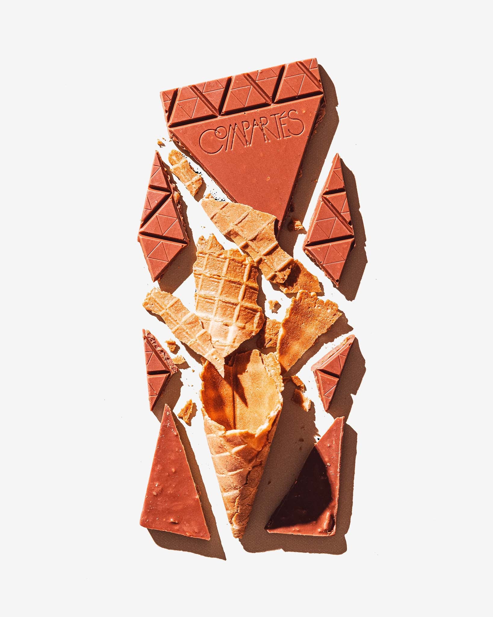 Premium Caramelized Waffle Cone Chocolate Bar - Crunchy Belgian Chocolate with Toasted Cone Pieces - Perfect for Gifts, Desserts & Ice Cream Toppings