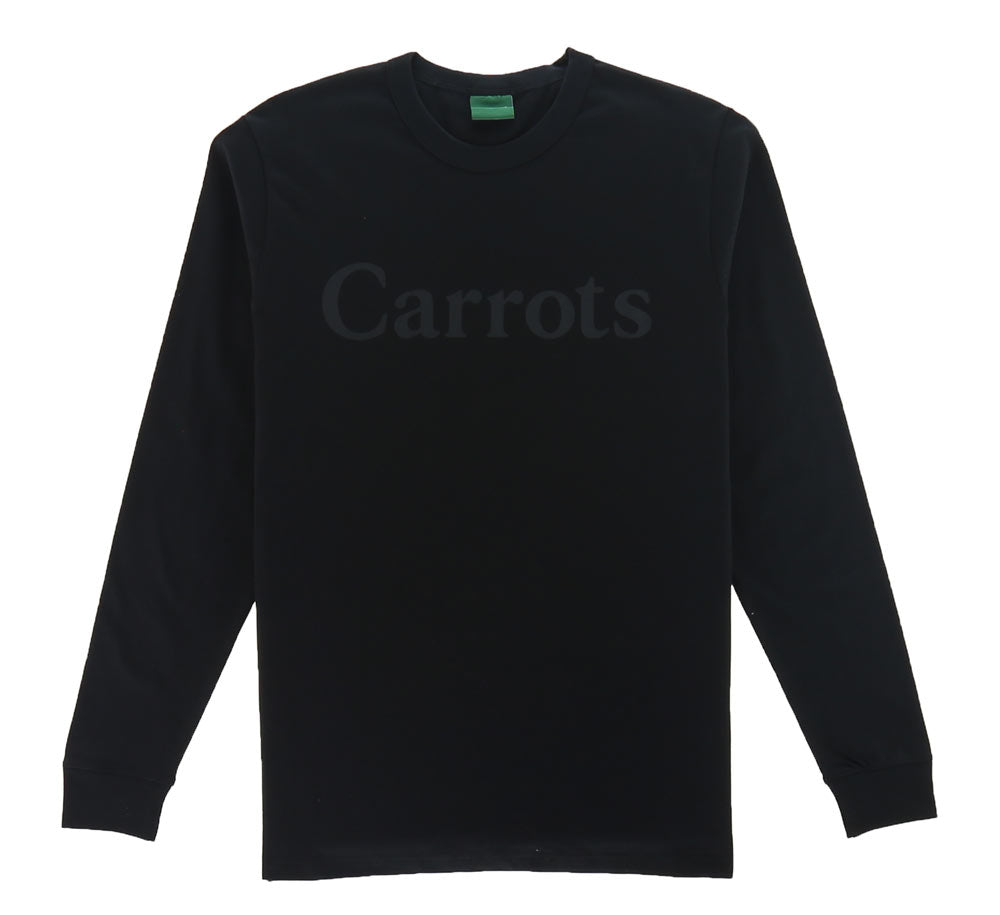 Carrots Wordmark Long Sleeve T-Shirt - Comfortable Cotton Crewneck Top for Men & Women - Perfect for Casual Wear, Street Style & Everyday Outfits
