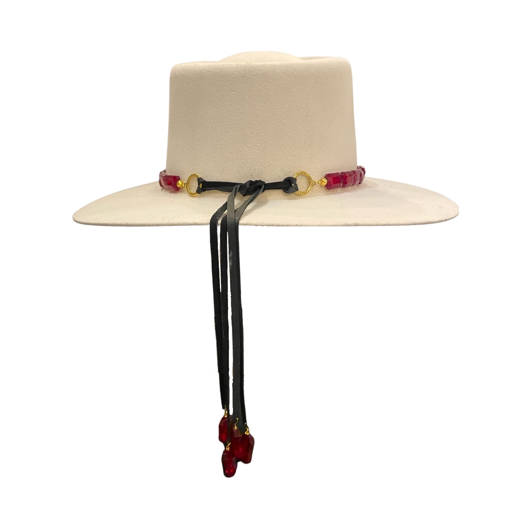 Ruby Hat Band - Western Style Hat Accessory for Cowboy & Cowgirl Outfits - Perfect for Rodeo, Country Music Festivals & Outdoor Adventures