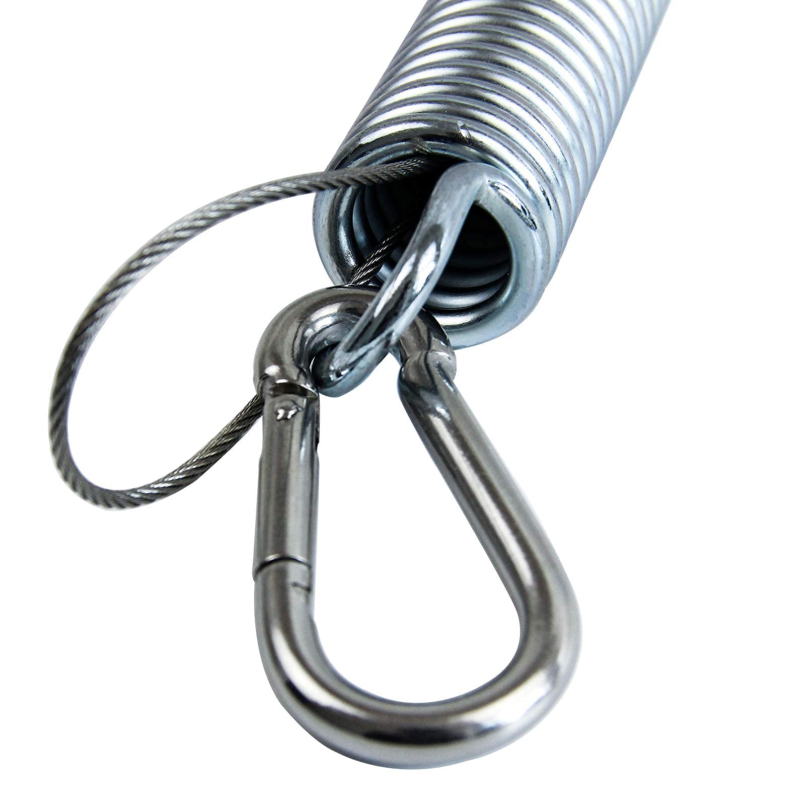 Heavy Duty Porch Swing Springs 700 LB Capacity - Stainless Steel Hanging Chair Spring Kit with 2 Springs, 4 Snap Hook Carabiners & 2 Safety Steel Wires - Perfect for Porch Swings, Garden Hammocks & Outdoor Relaxation