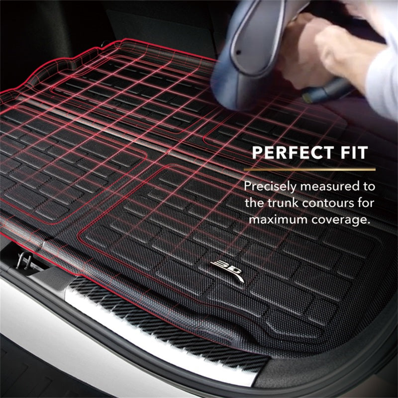 3D MAXpider Custom Fit Kagu Seat Back Protector & Cargo Liner for 2020-2021 Toyota Highlander (Non-Subwoofer Model) - Black | Durable Floor Mat for SUV, Pet Protection & Family Travel Accessories