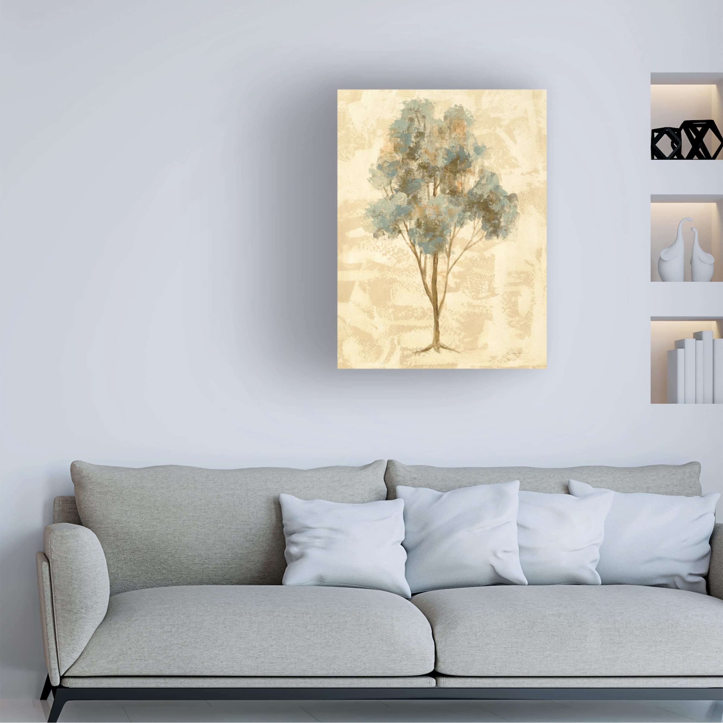 Silvia Vassileva 'Ethereal Tree III' Canvas Wall Art Print - Modern Abstract Nature Painting for Living Room, Bedroom & Office Decor