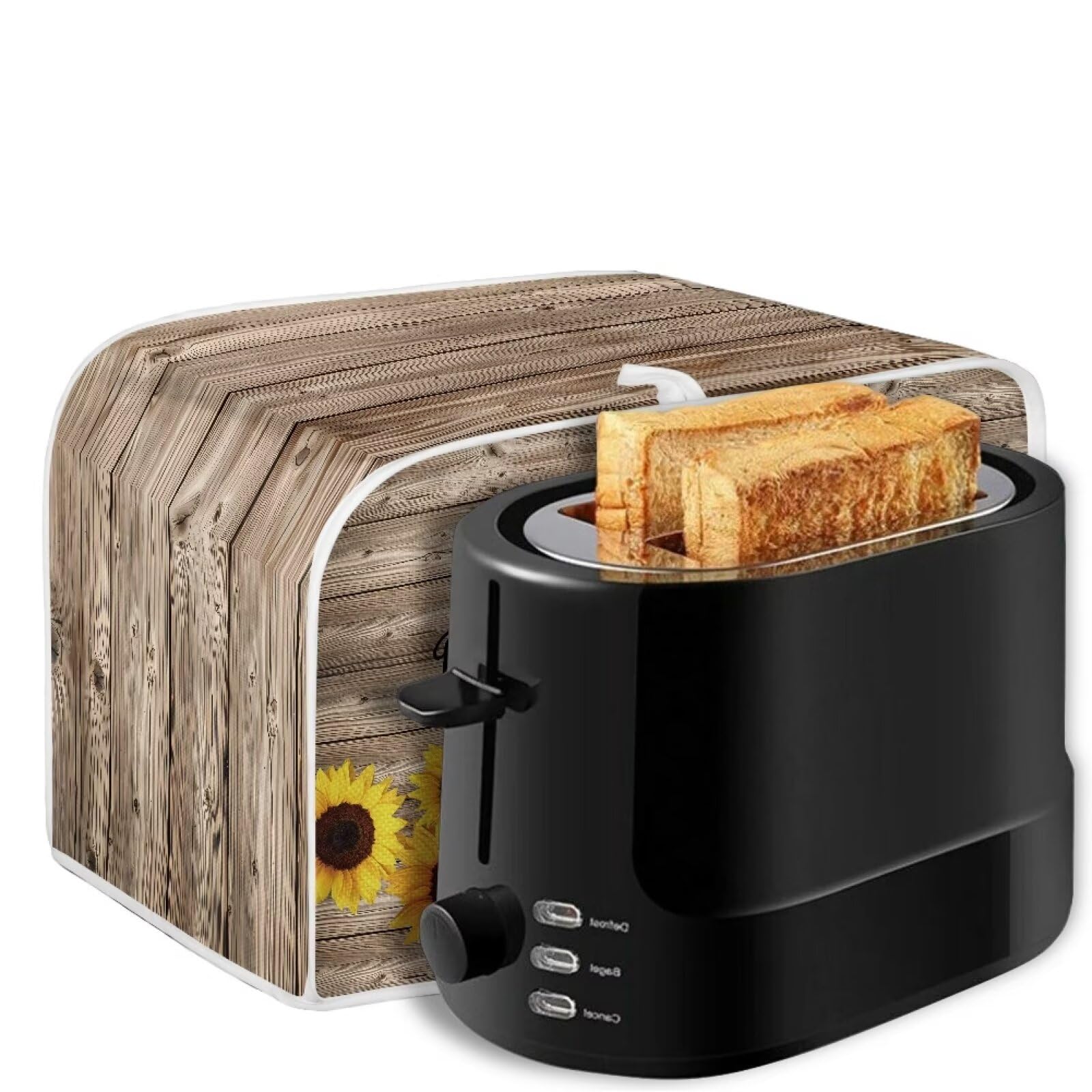 Sunflower 2 Slice Toaster Cover - Dustproof Bread Maker & Oven Protector - Small Kitchen Appliance Cover - Anti-Fingerprint Bread Machine Protection - Perfect for Countertop Organization & Kitchen Decor