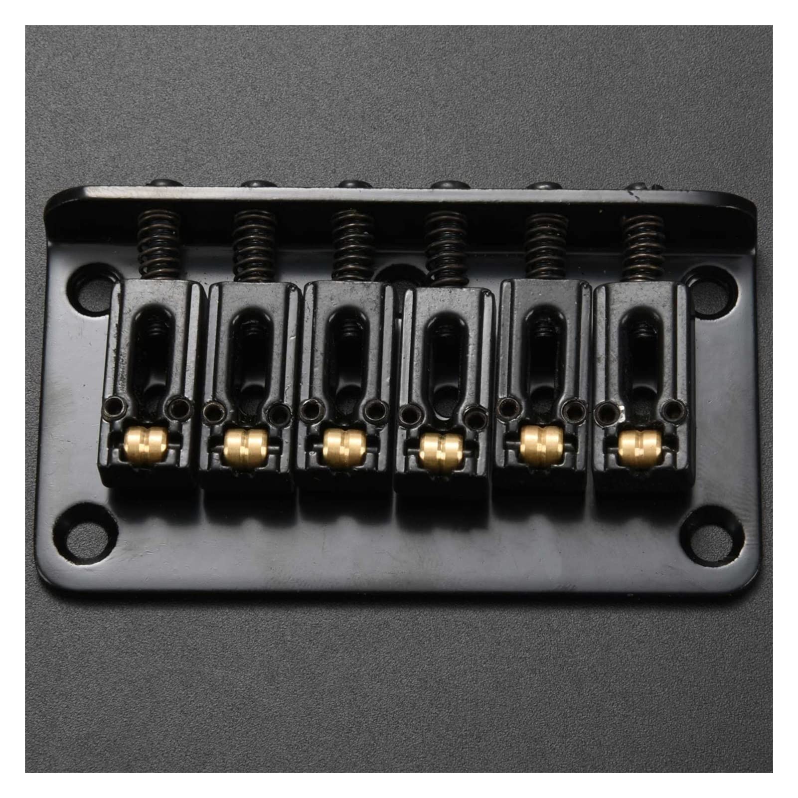 Hardtail Guitar Bridge for 6-String Electric Guitar - Black Body-Through Bridge System | Perfect for DIY Guitar Building, Upgrades & Repairs