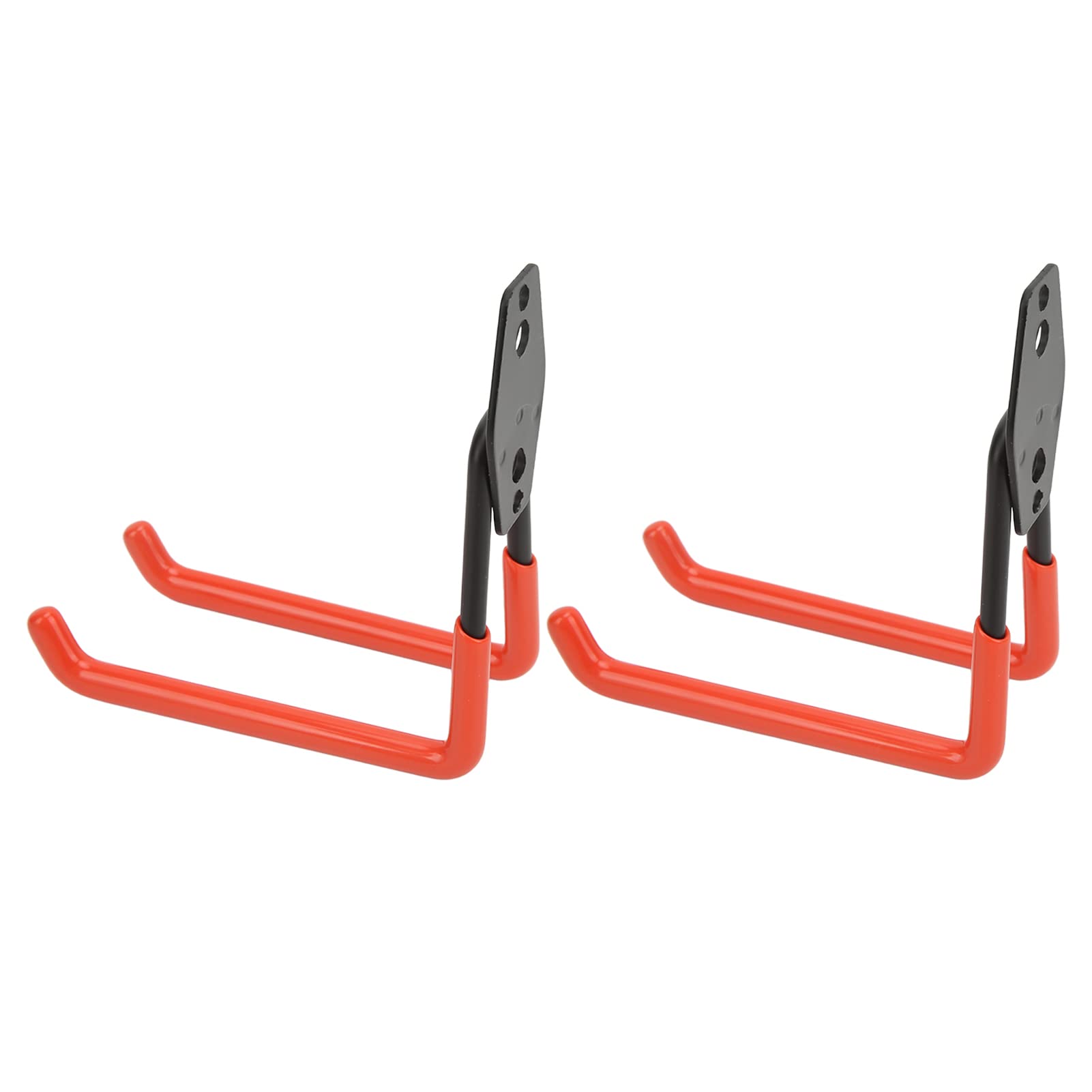 Heavy Duty Orange Metal Garage Hooks - 2 Pack Wall Mounted Storage Hooks for Bicycles, Tools, Garden Equipment - Perfect for Garage, Shed, Balcony Organization