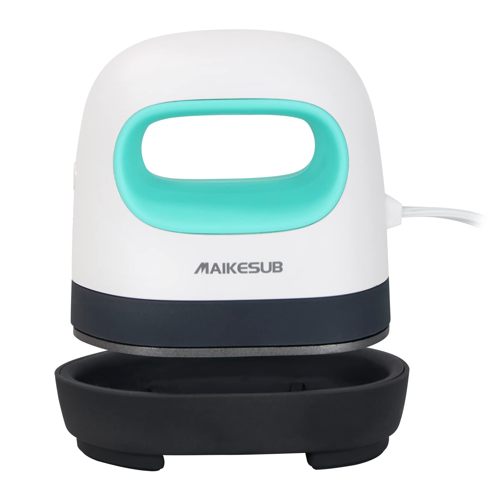 MAIKESUB Mini Heat Press Machine - Portable & Easy to Use for T-Shirts, Shoes, Hats & HTV Vinyl Projects | Perfect for DIY Crafts, Small Business & Home Use | Green Heat Transfer Iron