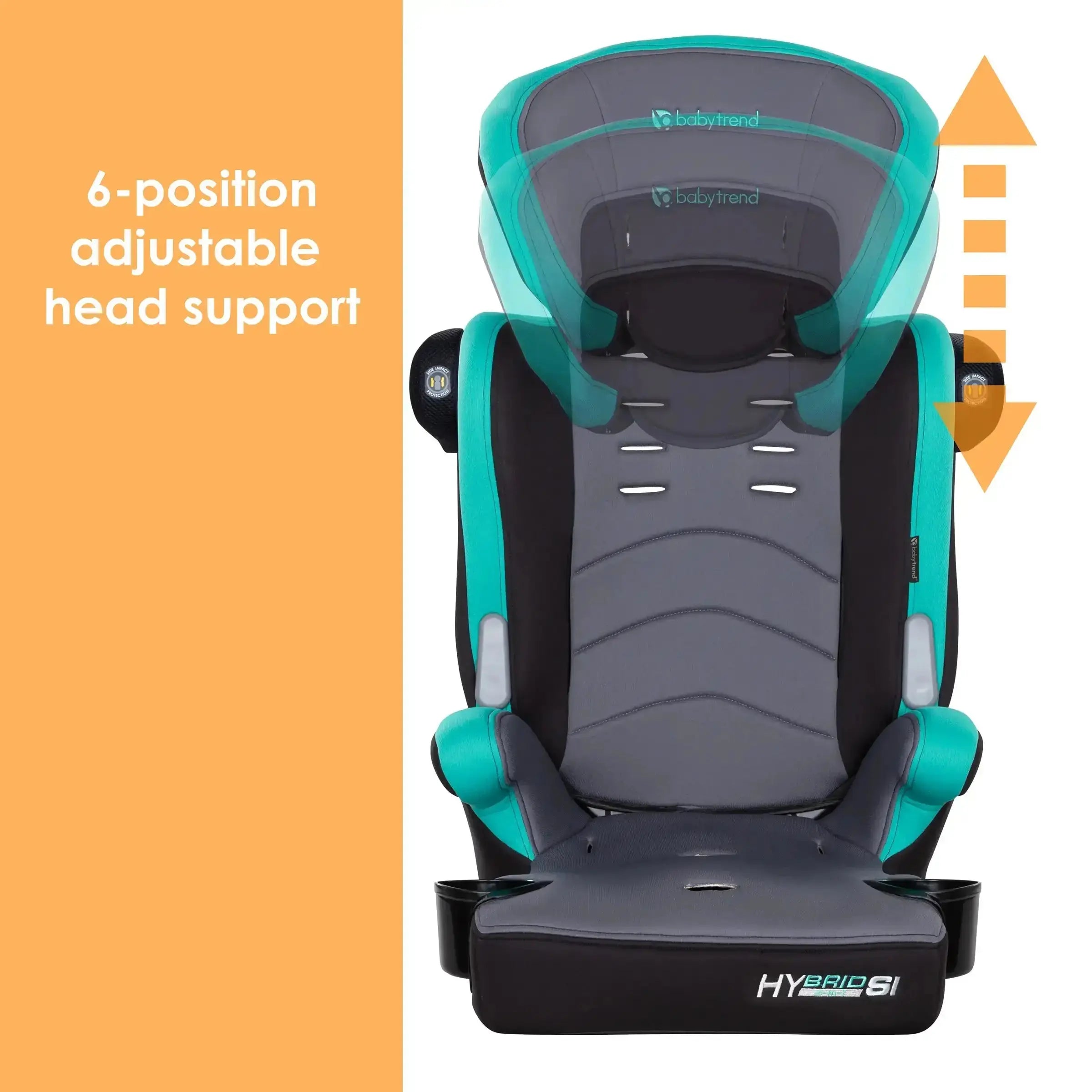 Hybrid™ SI 3-in-1 Convertible Booster Car Seat with Side Impact Protection - Safe for Infants, Toddlers & Big Kids | Perfect for Travel, School & Family Road Trips