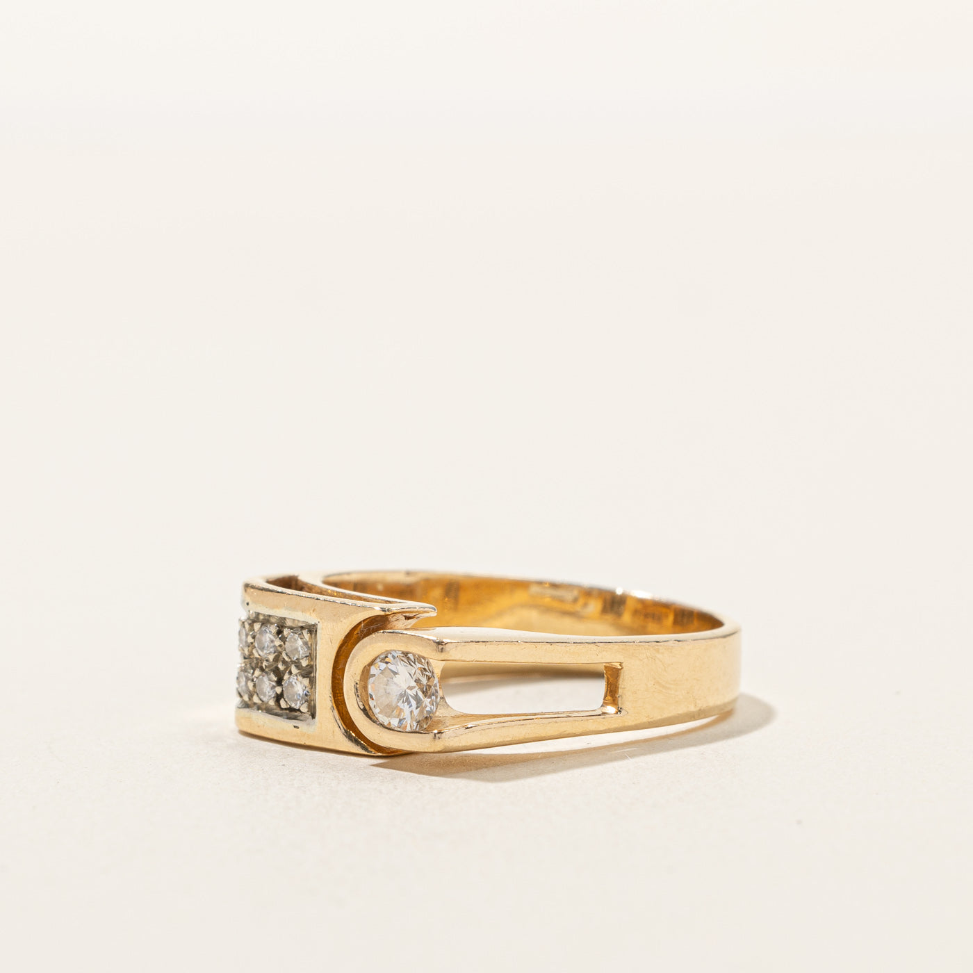 0.33ctw Semi Bezel Diamond Ring - Size 7.25 | Elegant Wedding Band, Anniversary Gift & Engagement Ring for Women | Perfect for Proposals, Special Occasions & Everyday Luxury